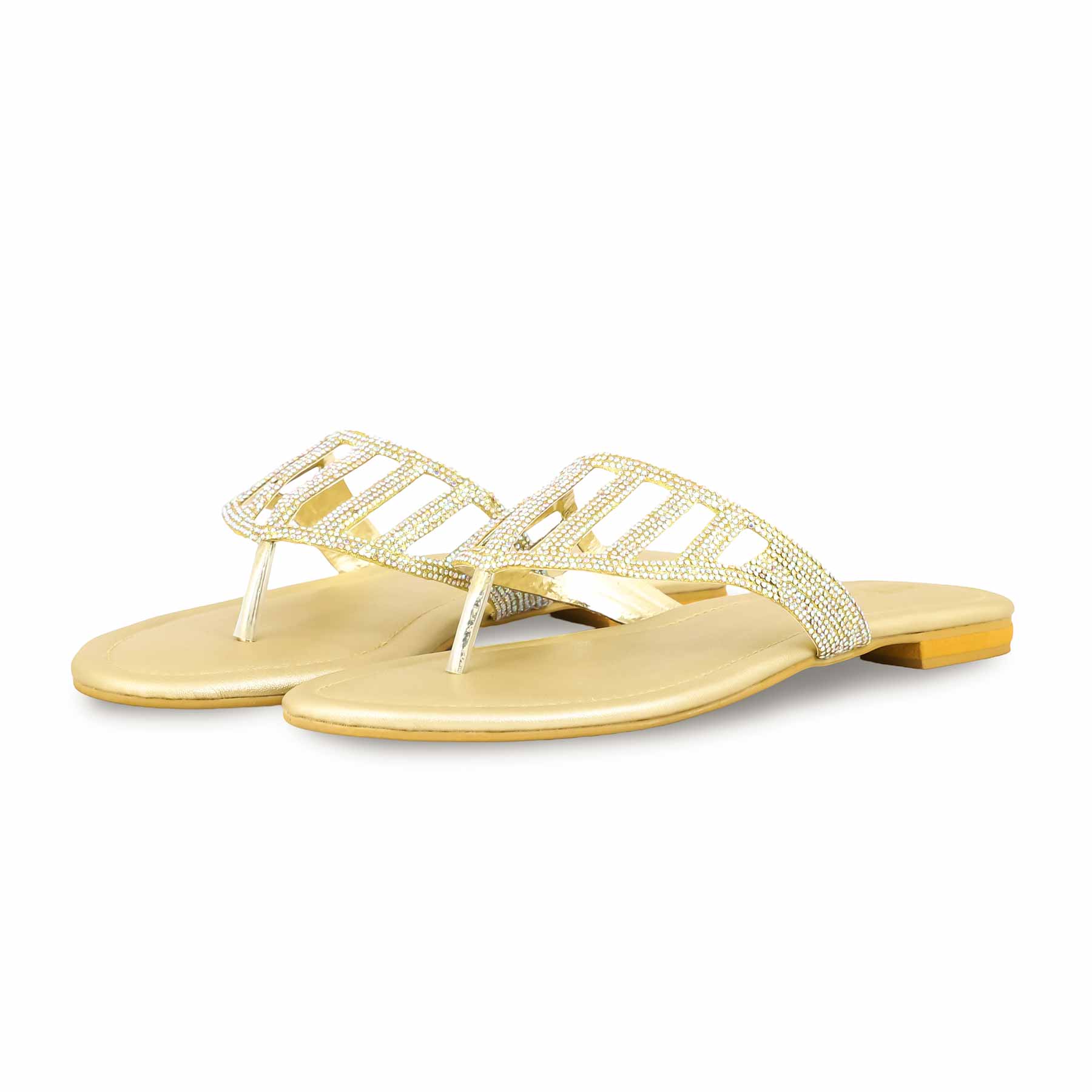 Golden Fancy Chappal FN0786 - Image 3