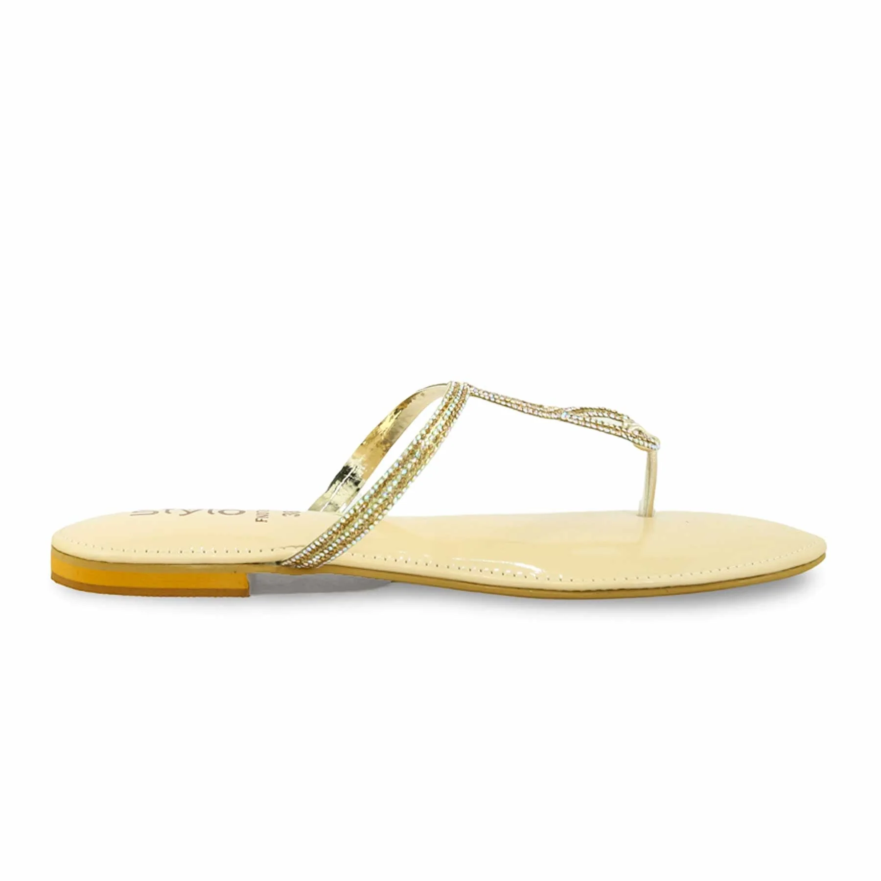 Golden Fancy Chappal FN0789 - Image 2