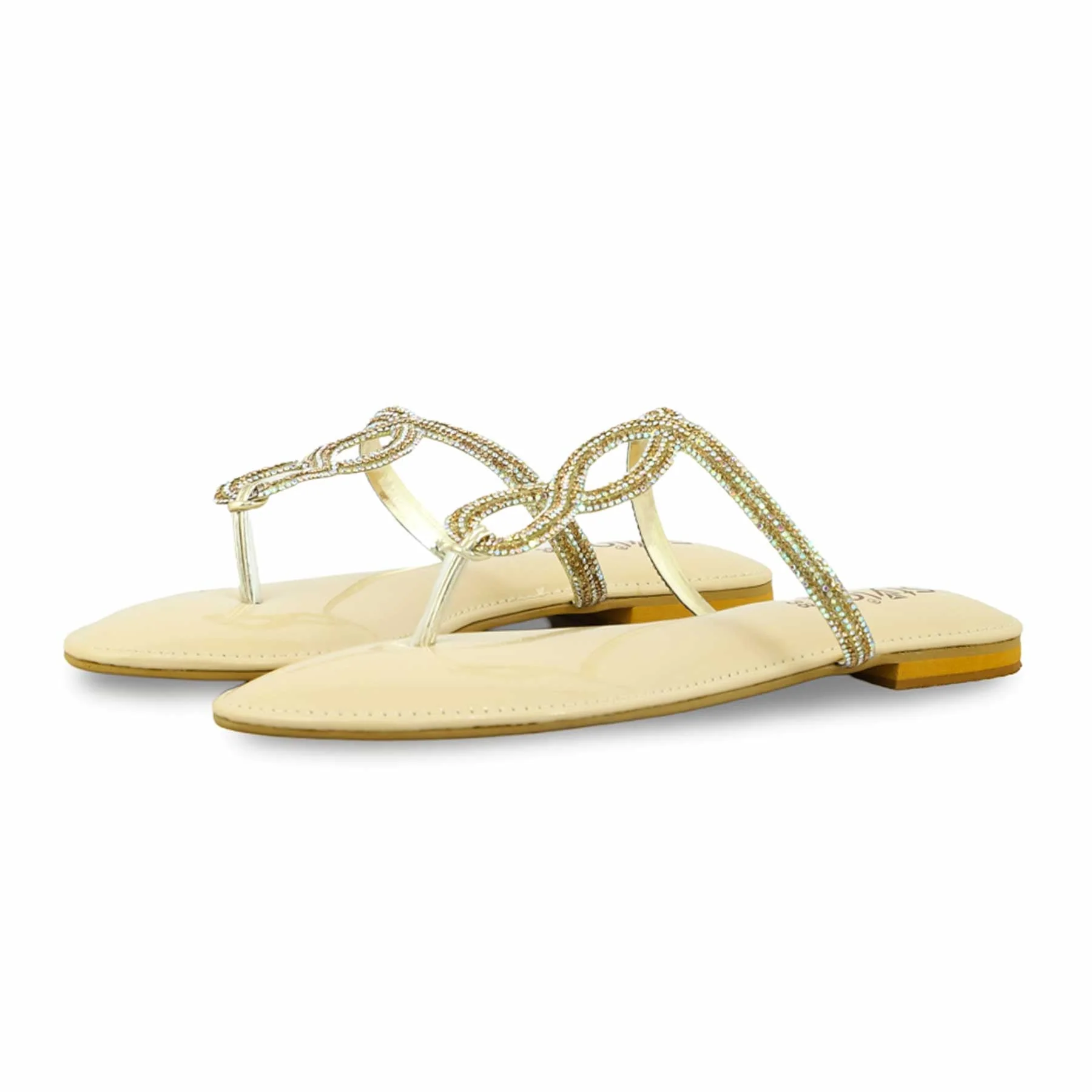 Golden Fancy Chappal FN0789 - Image 3