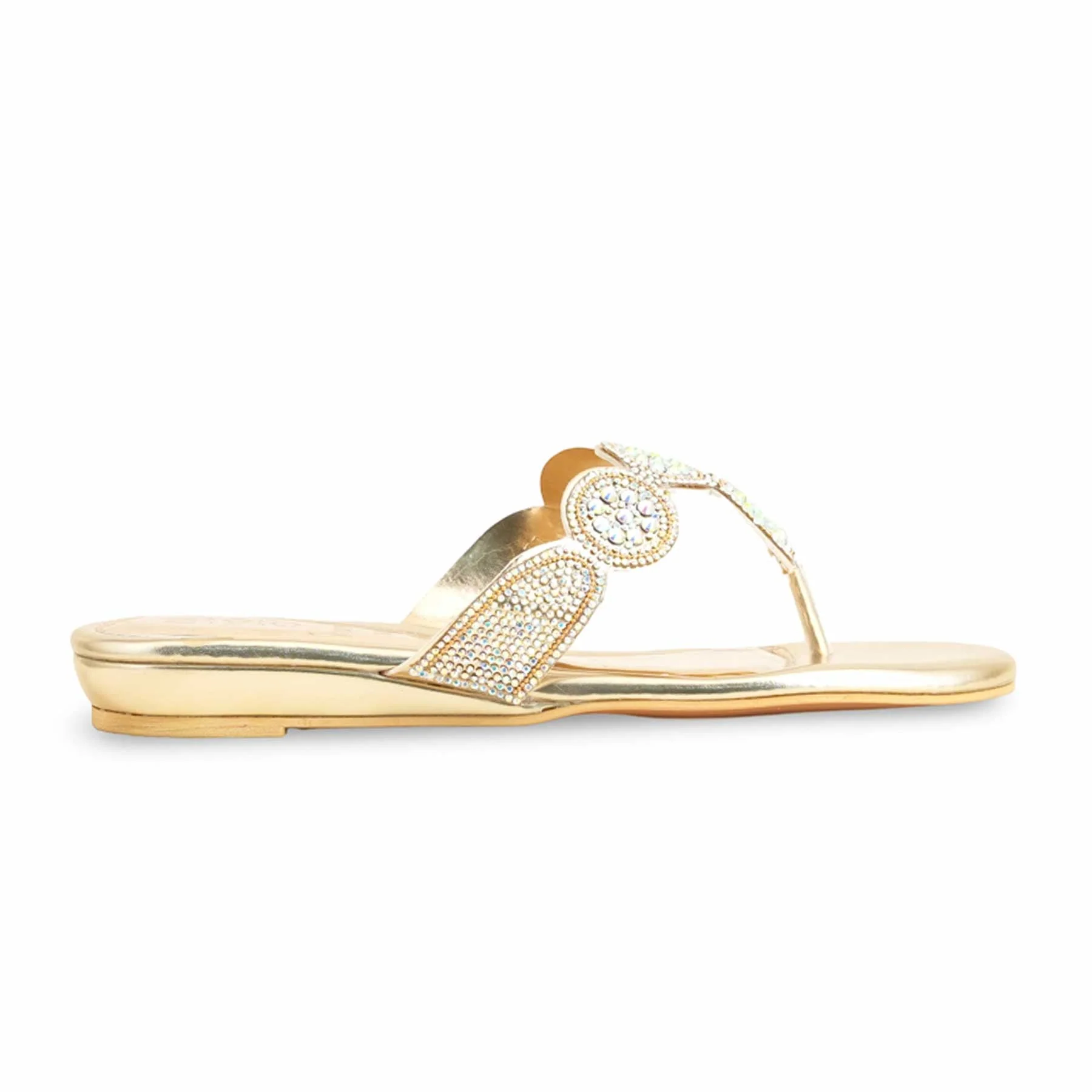 Golden Fancy Chappal FN0792 - Image 2