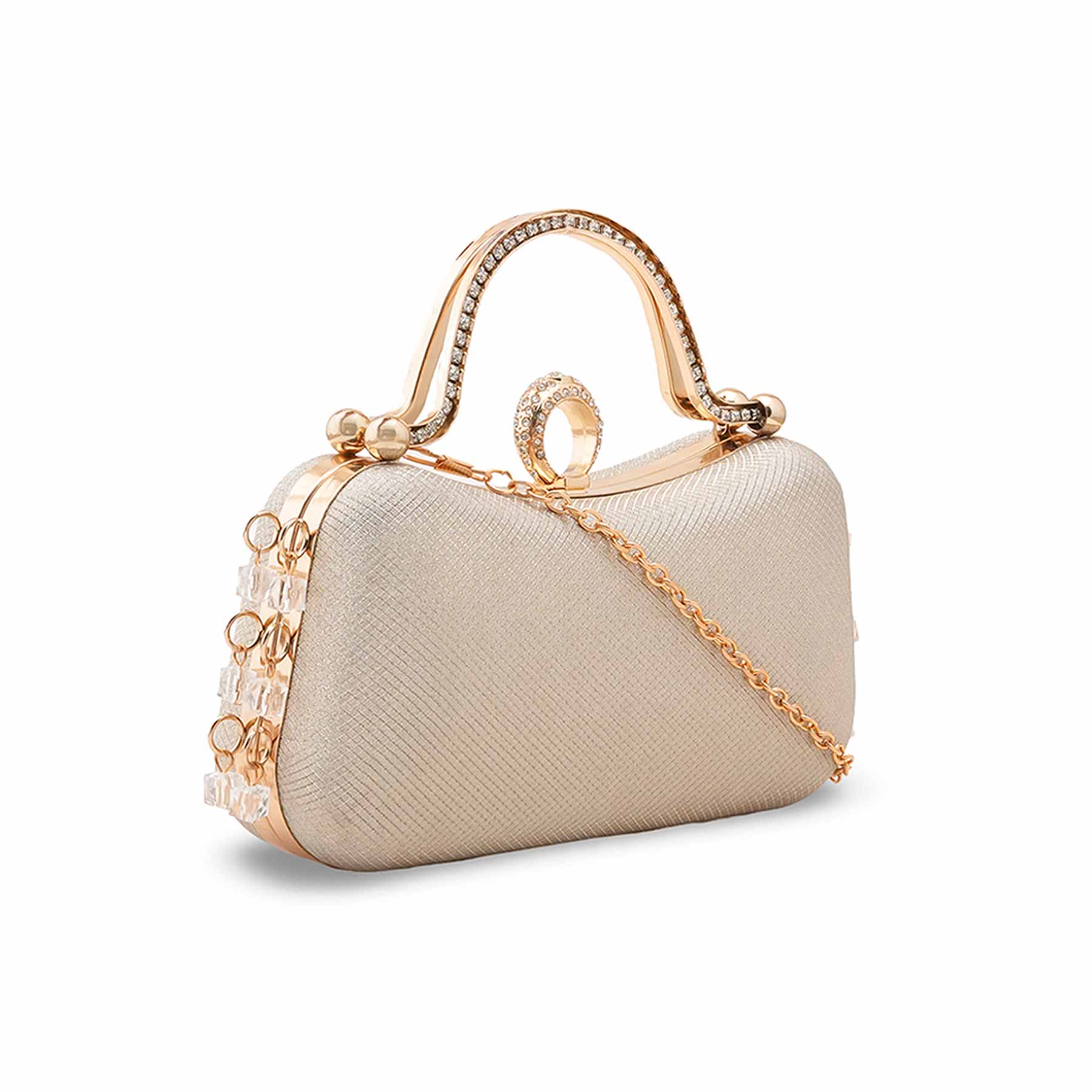 Golden Fancy Clutch For Ladies P15704 - Image 3