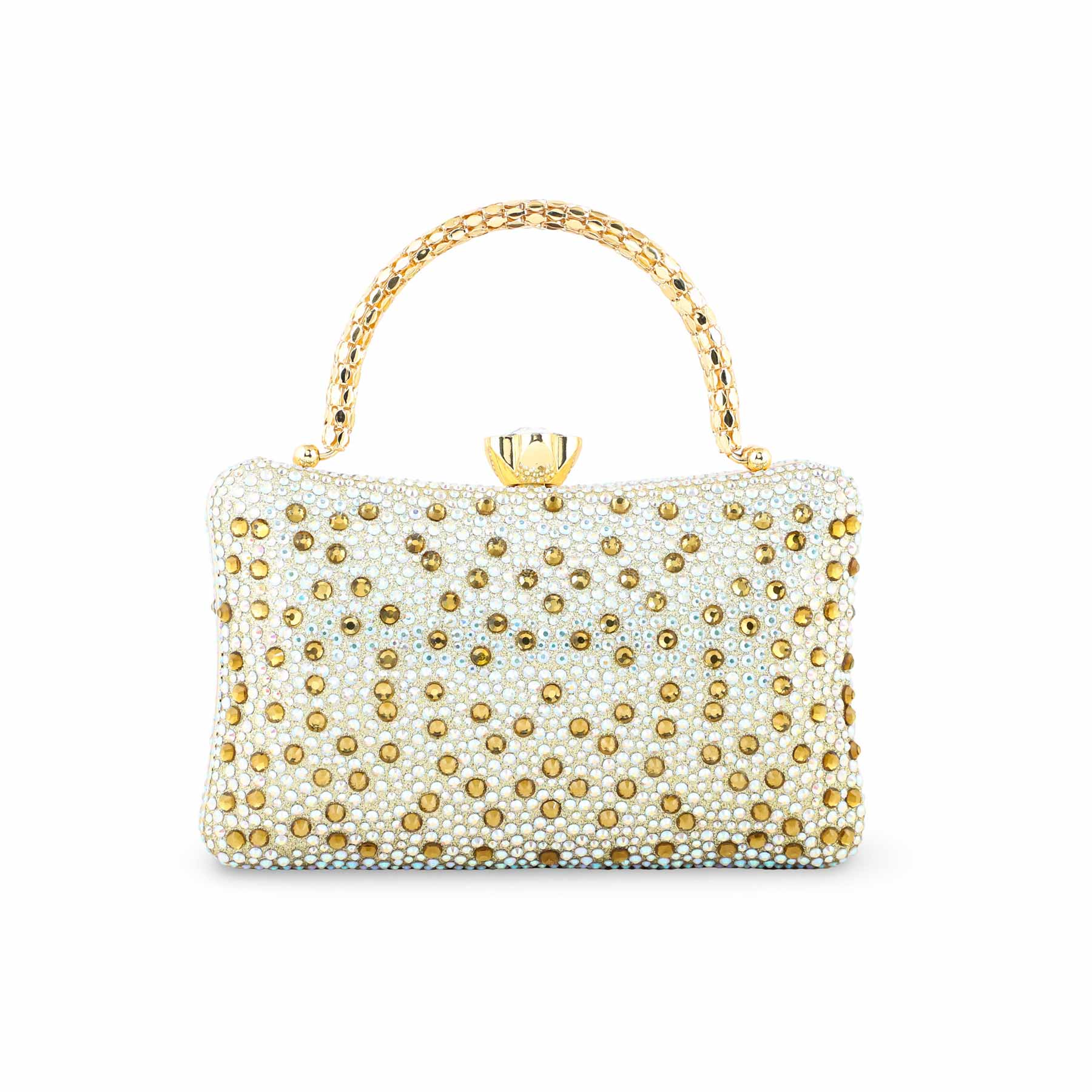 Golden Fancy Clutch For Ladies P24386 - Image 4