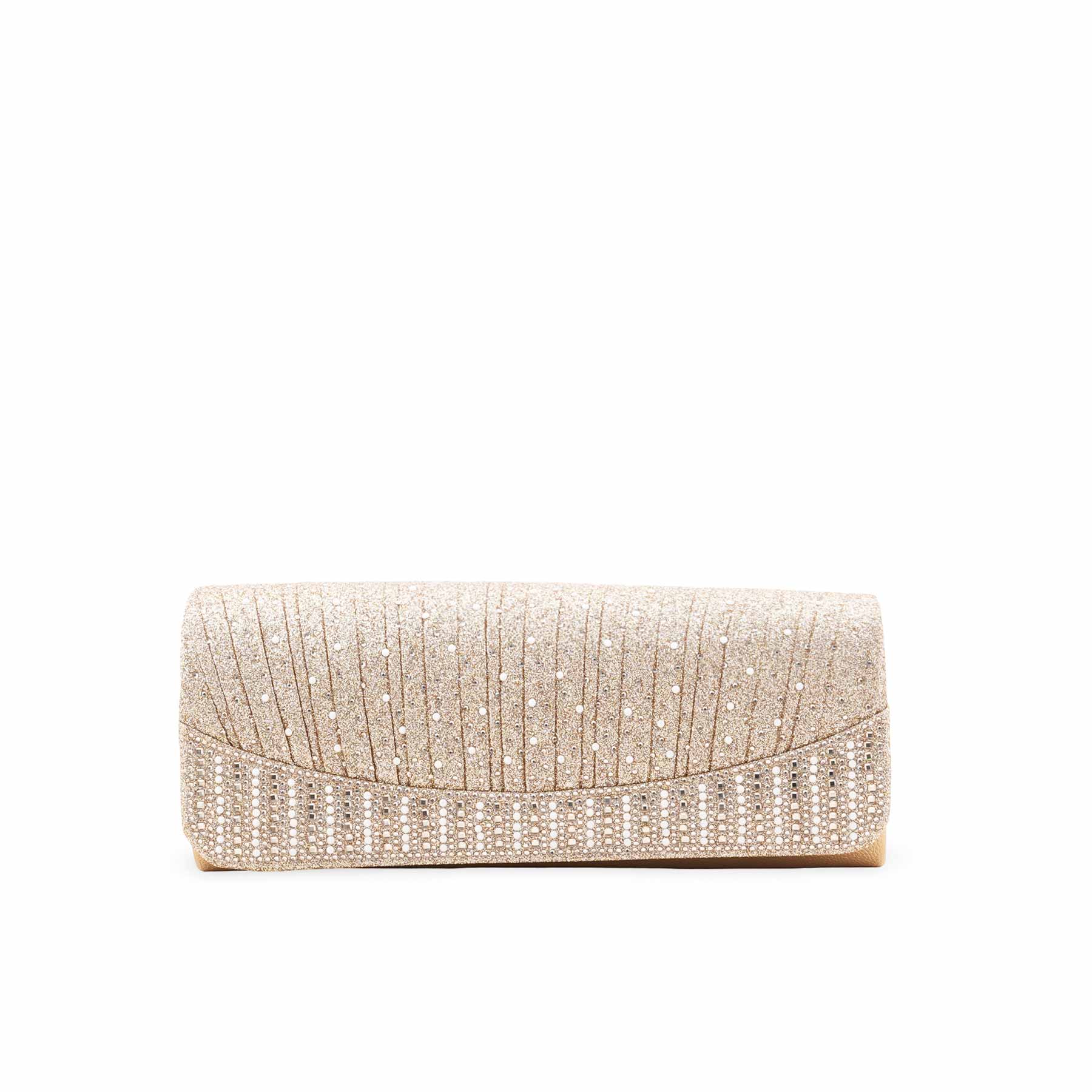 Golden Fancy Clutch For Ladies P24409 - Image 2