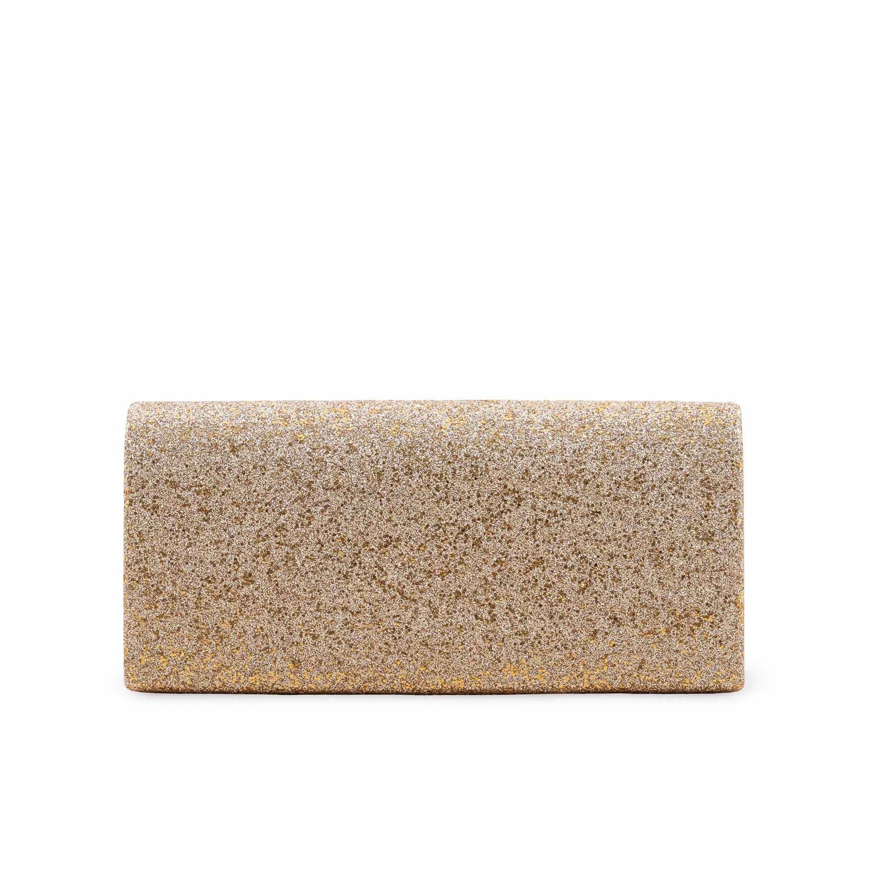 Golden Fancy Clutch For Ladies P24415 - Image 4