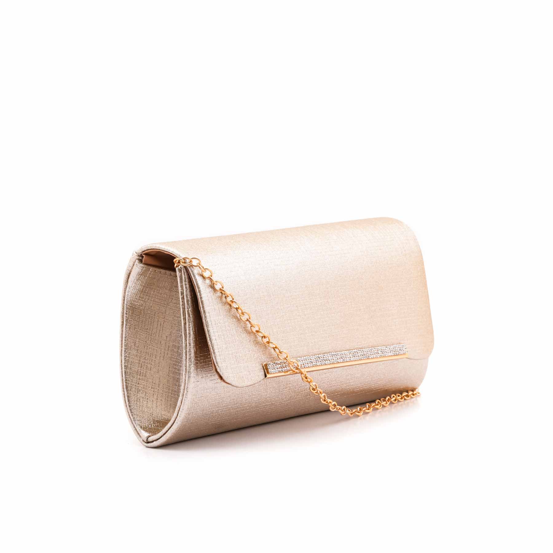 Golden Fancy Clutch For Ladies P24419 - Image 3