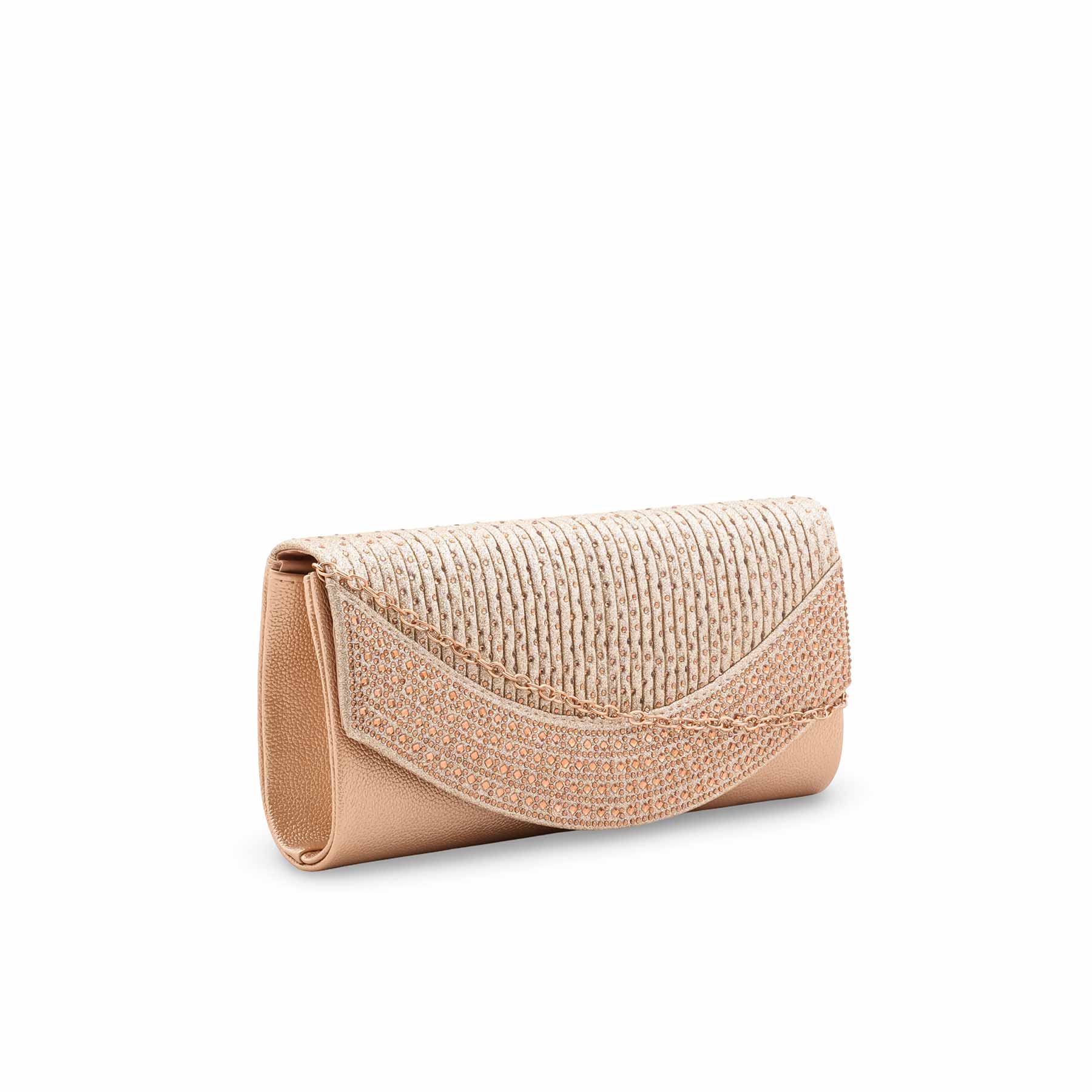 Golden Fancy Clutch For Ladies P24451 - Image 3