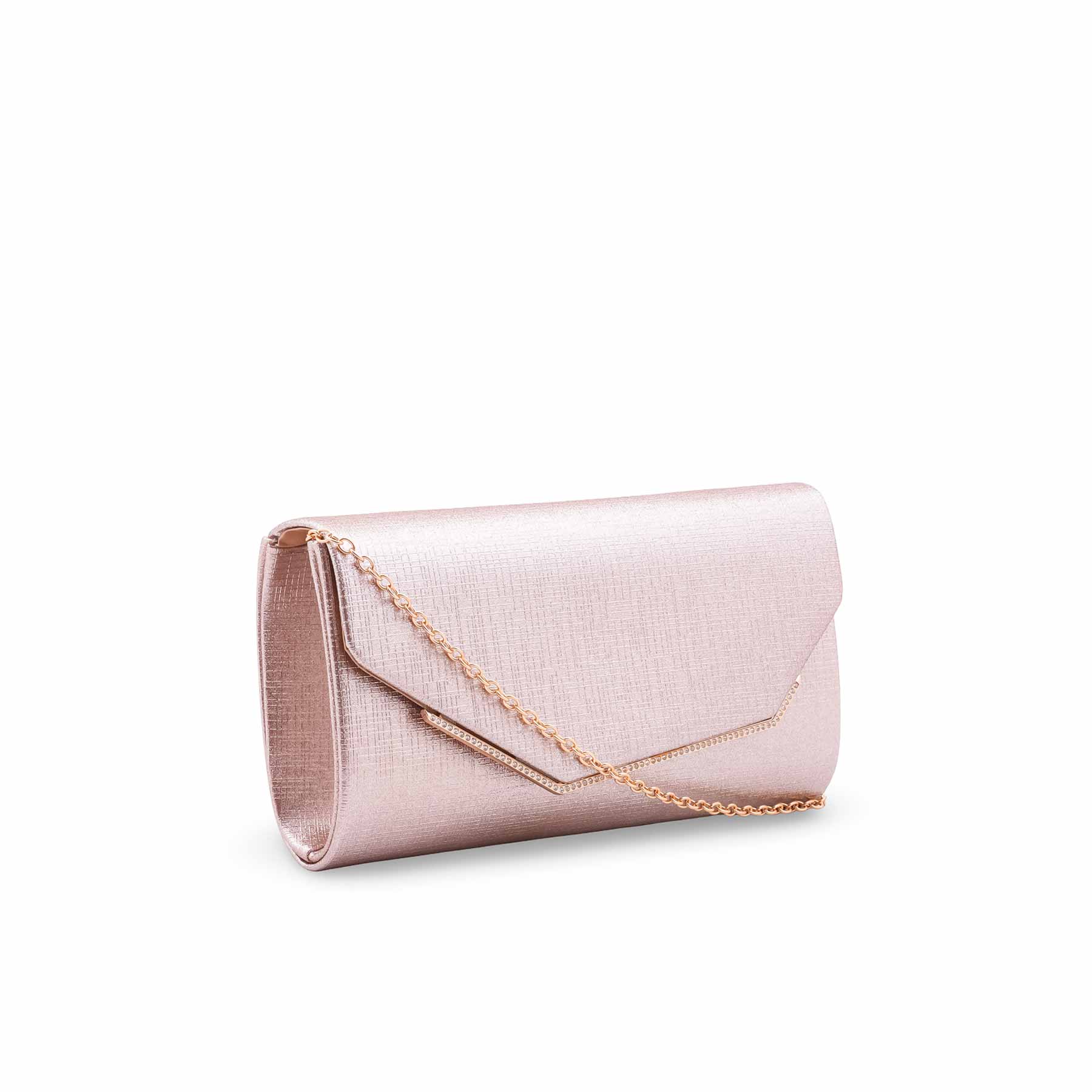 Golden Fancy Clutch For Ladies P24456 - Image 3