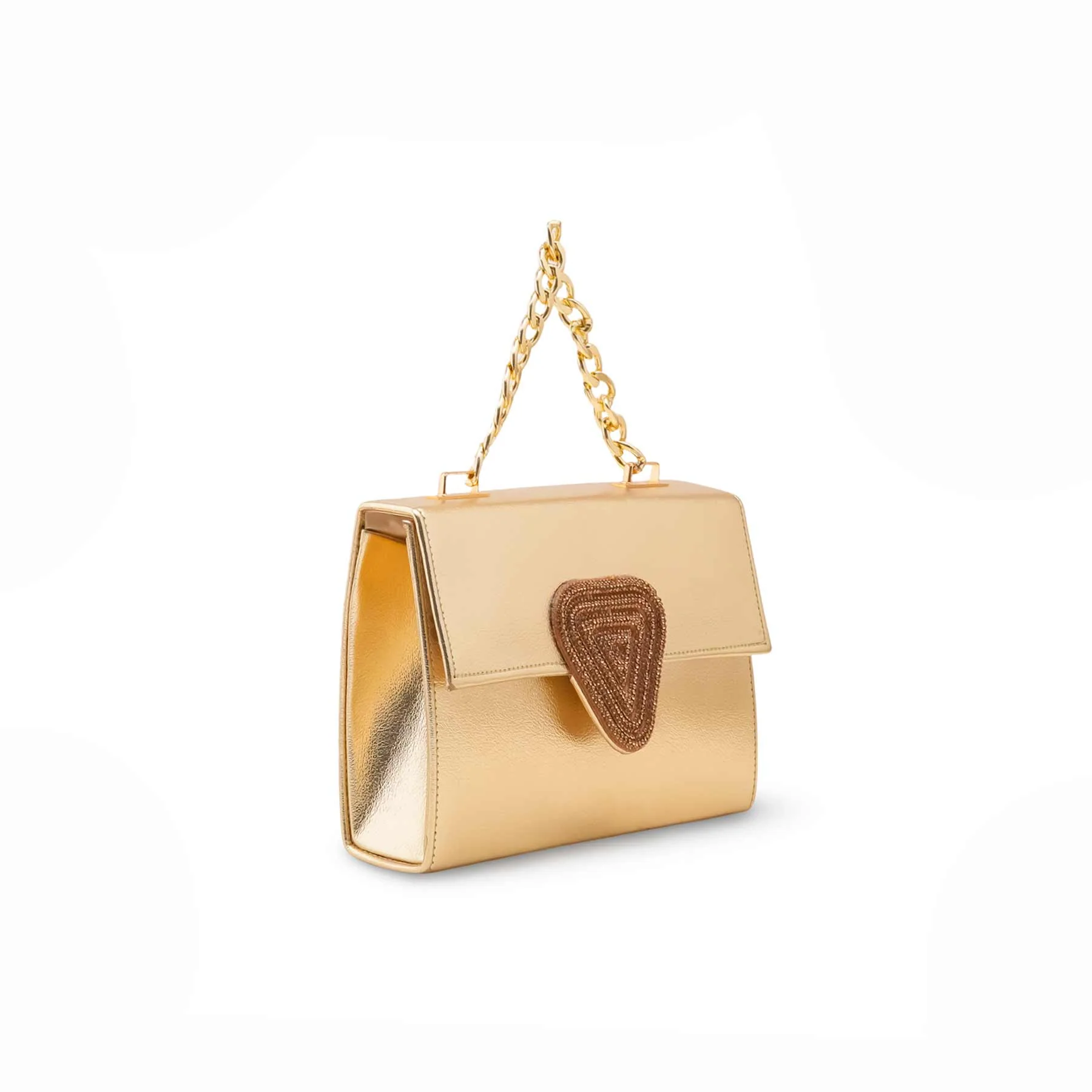 Golden Fancy Clutch For Women P15694 - Image 3