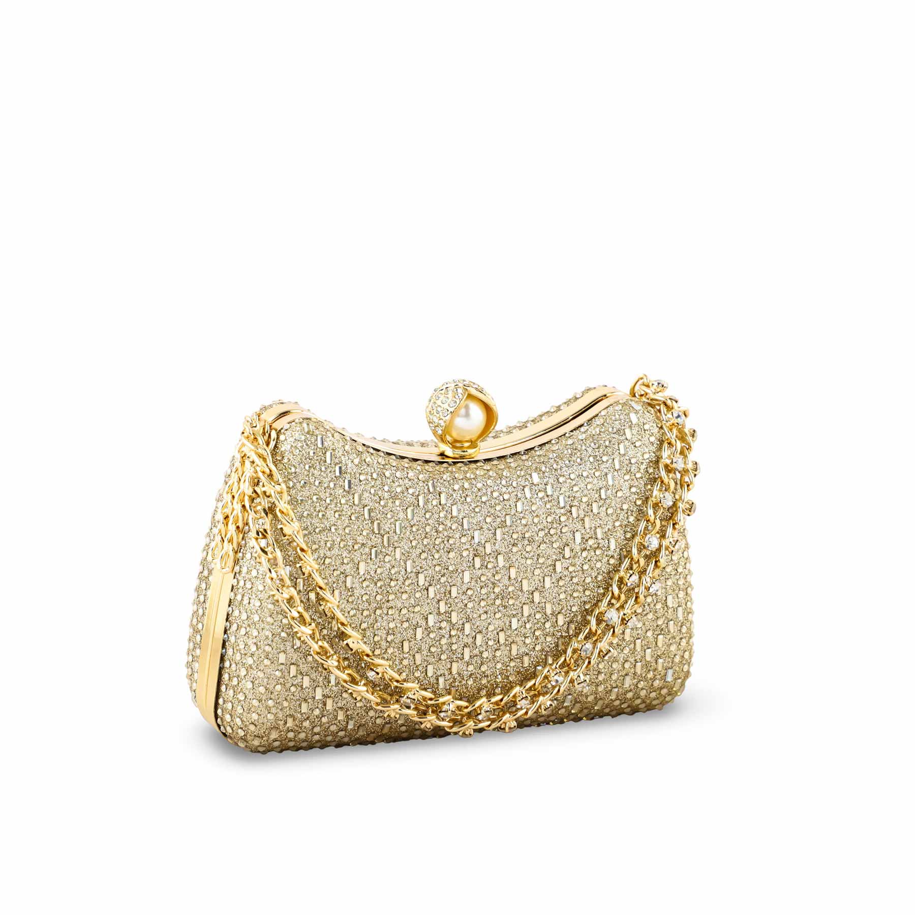 Golden Fancy Clutch For Women P24383 - Image 3