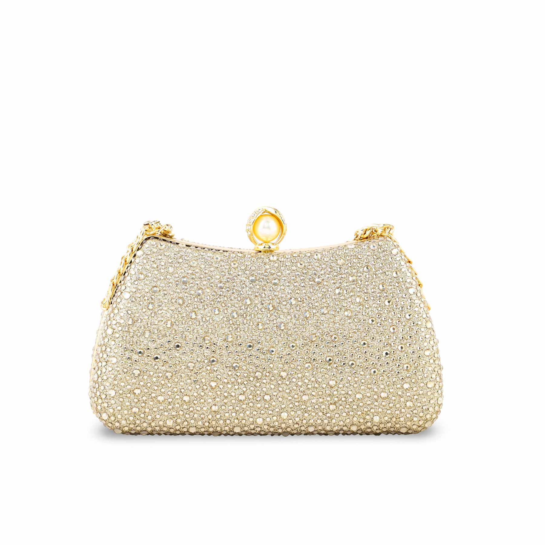 Golden Fancy Clutch For Women P24384 - Image 4