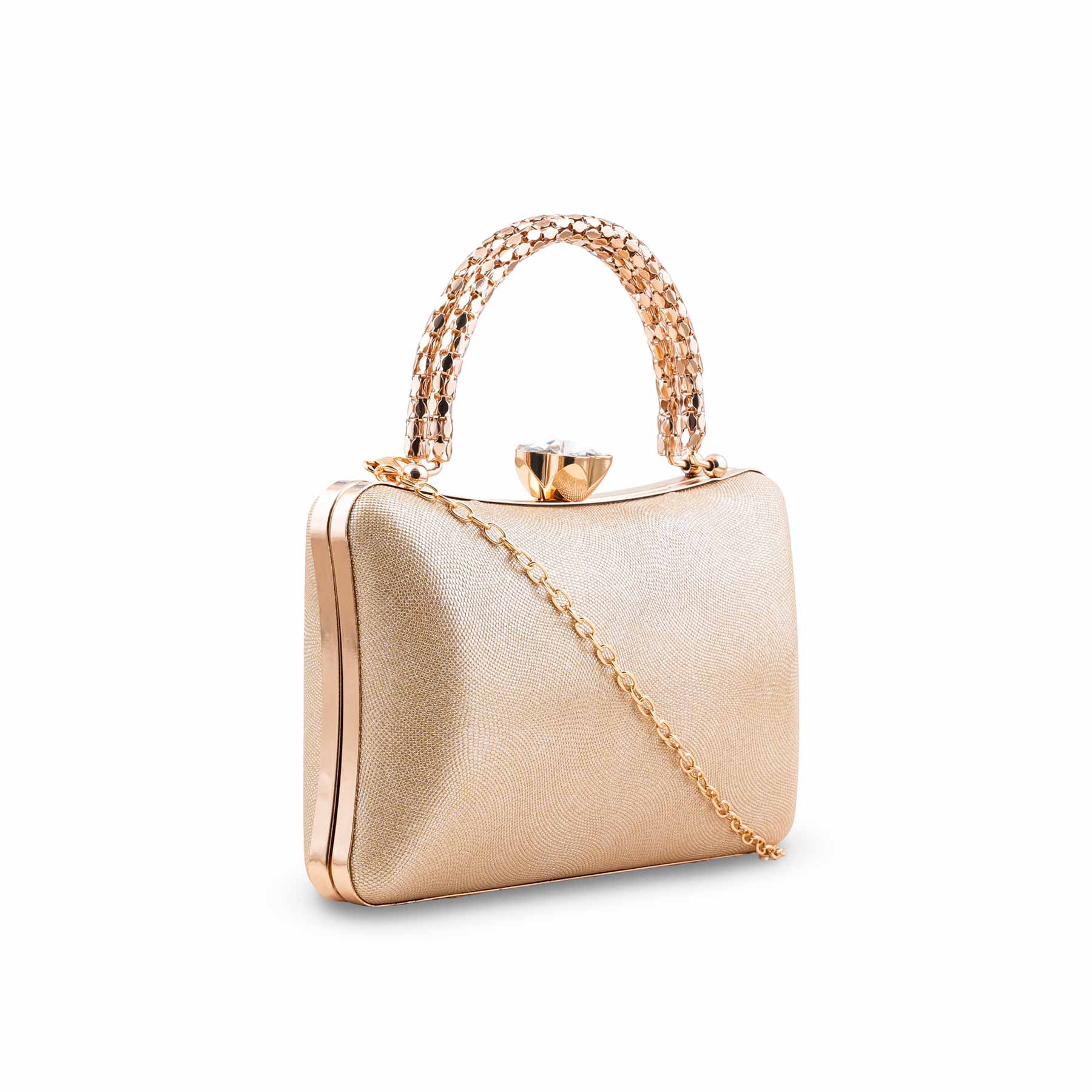 Golden Fancy Clutch For Women P24403 - Image 3