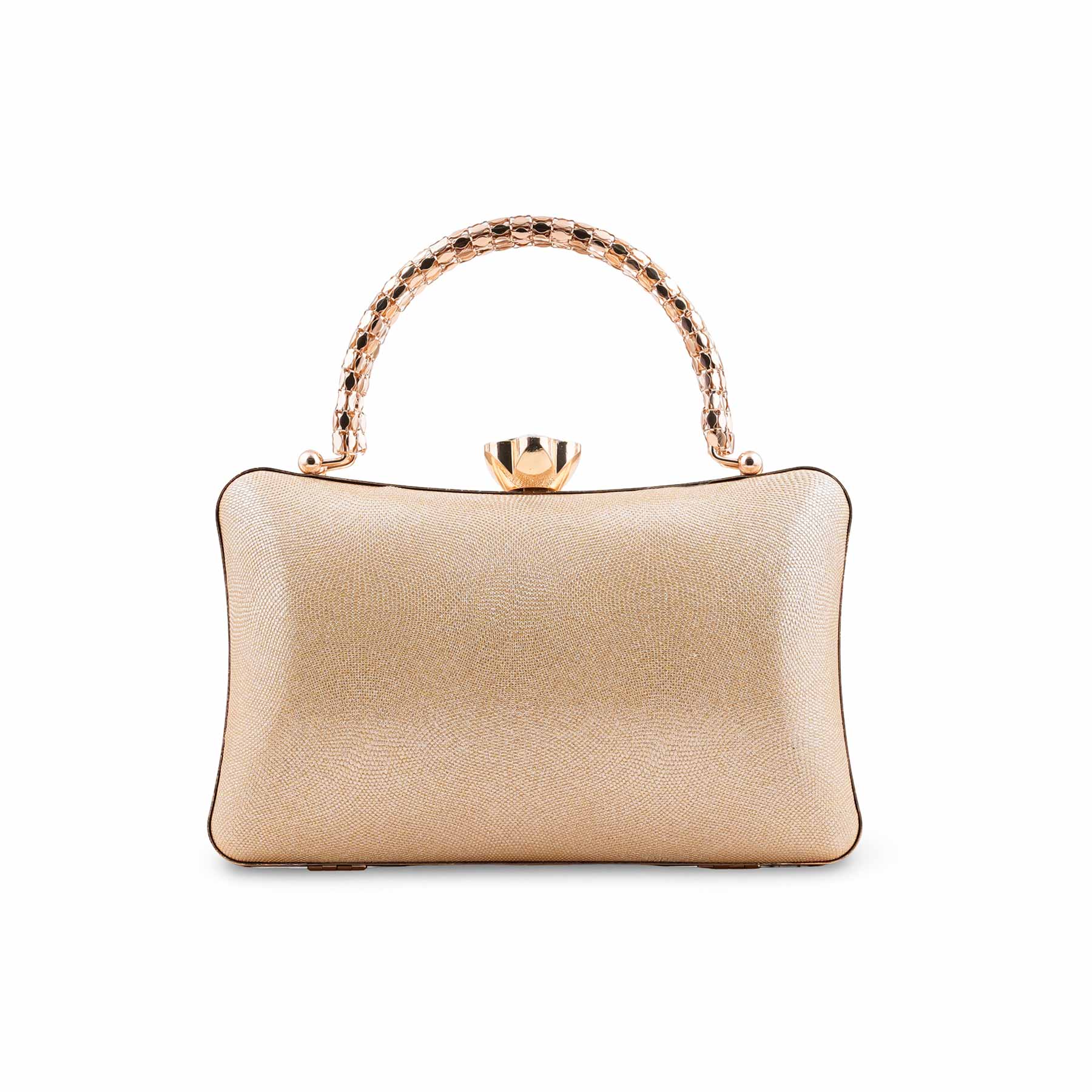 Golden Fancy Clutch For Women P24403 - Image 4