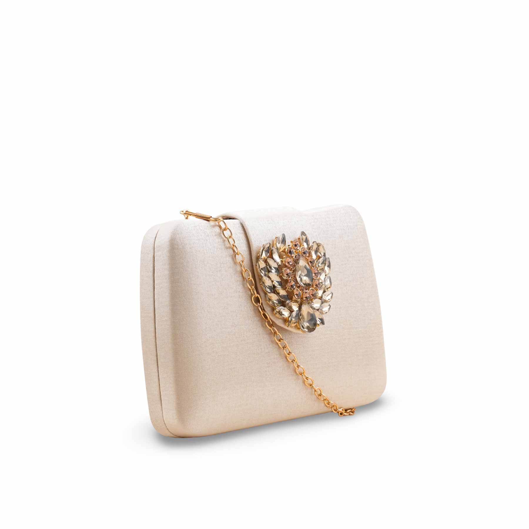 Golden Fancy Clutch For Women P24406 - Image 3