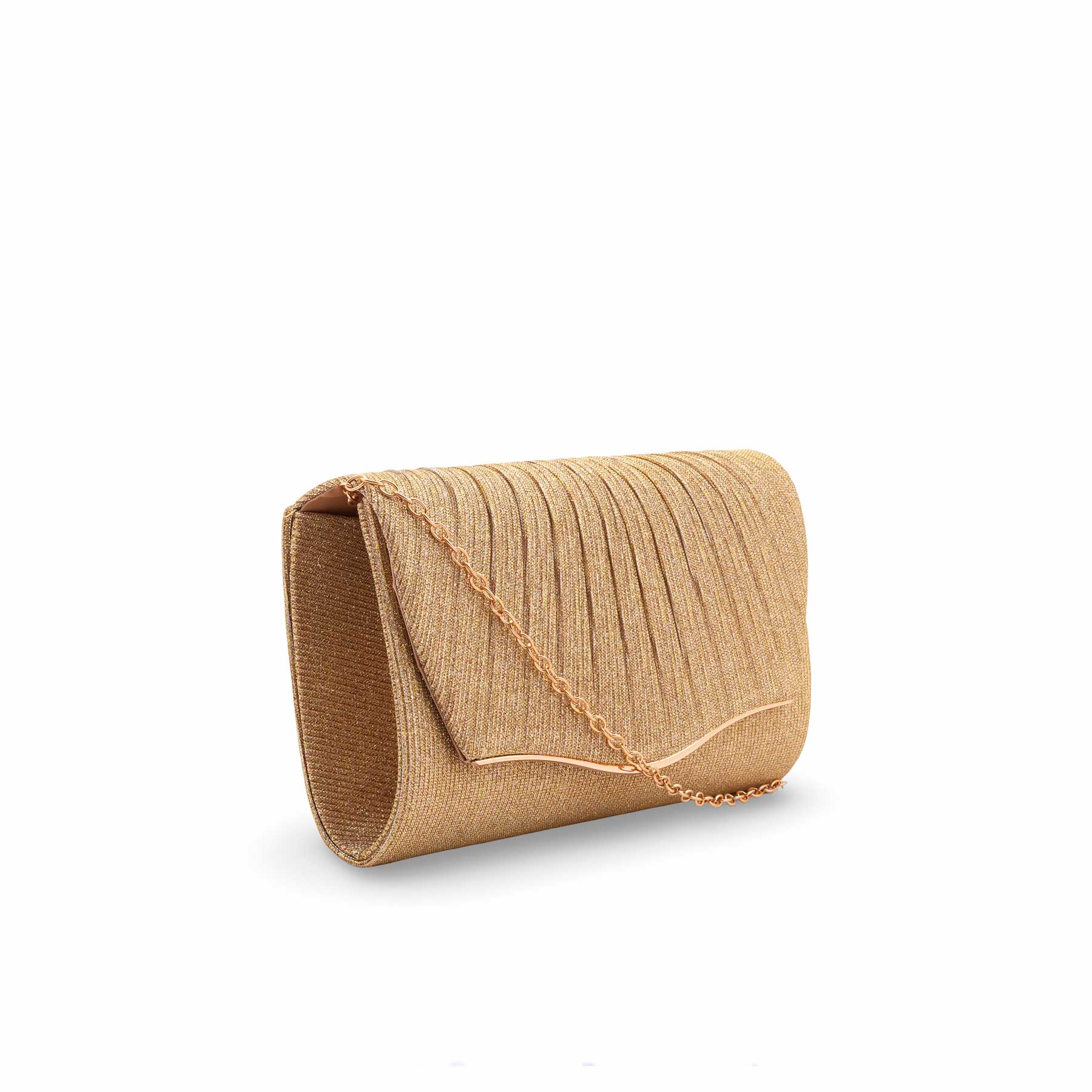Golden Fancy Clutch For Women P24427 - Image 3