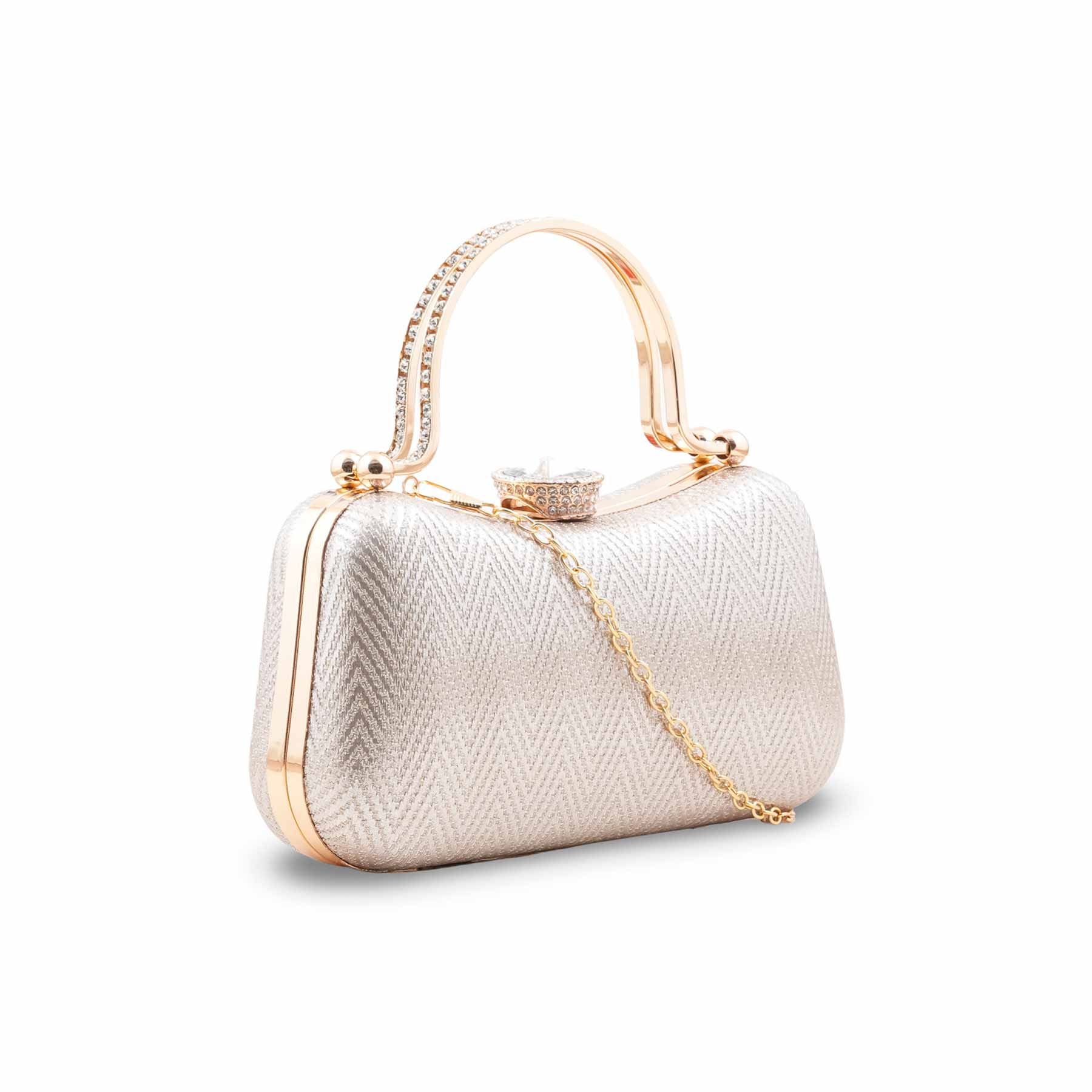Golden Fancy Clutch For Women P24434 - Image 3