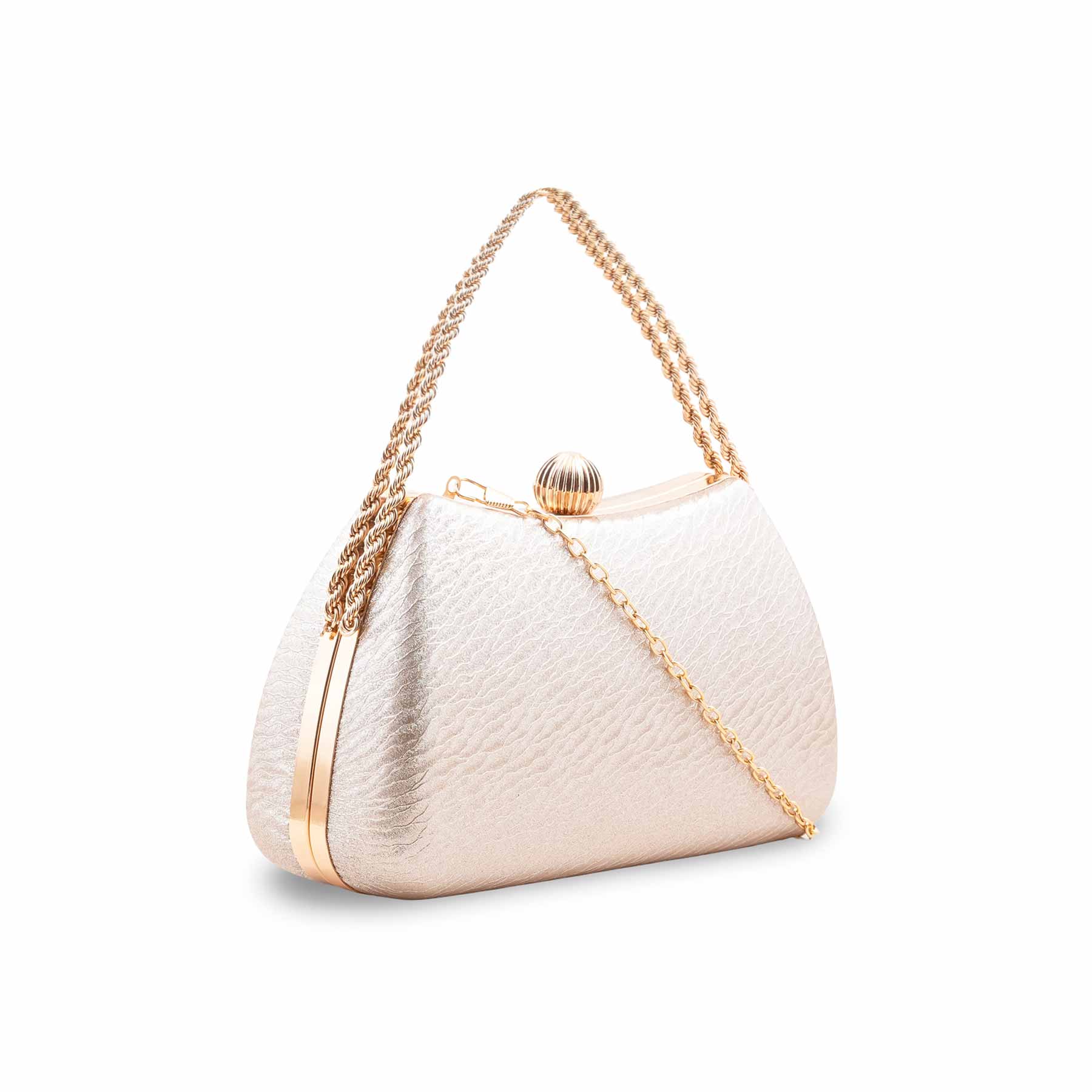 Golden Fancy Clutch For Women P24436 - Image 3