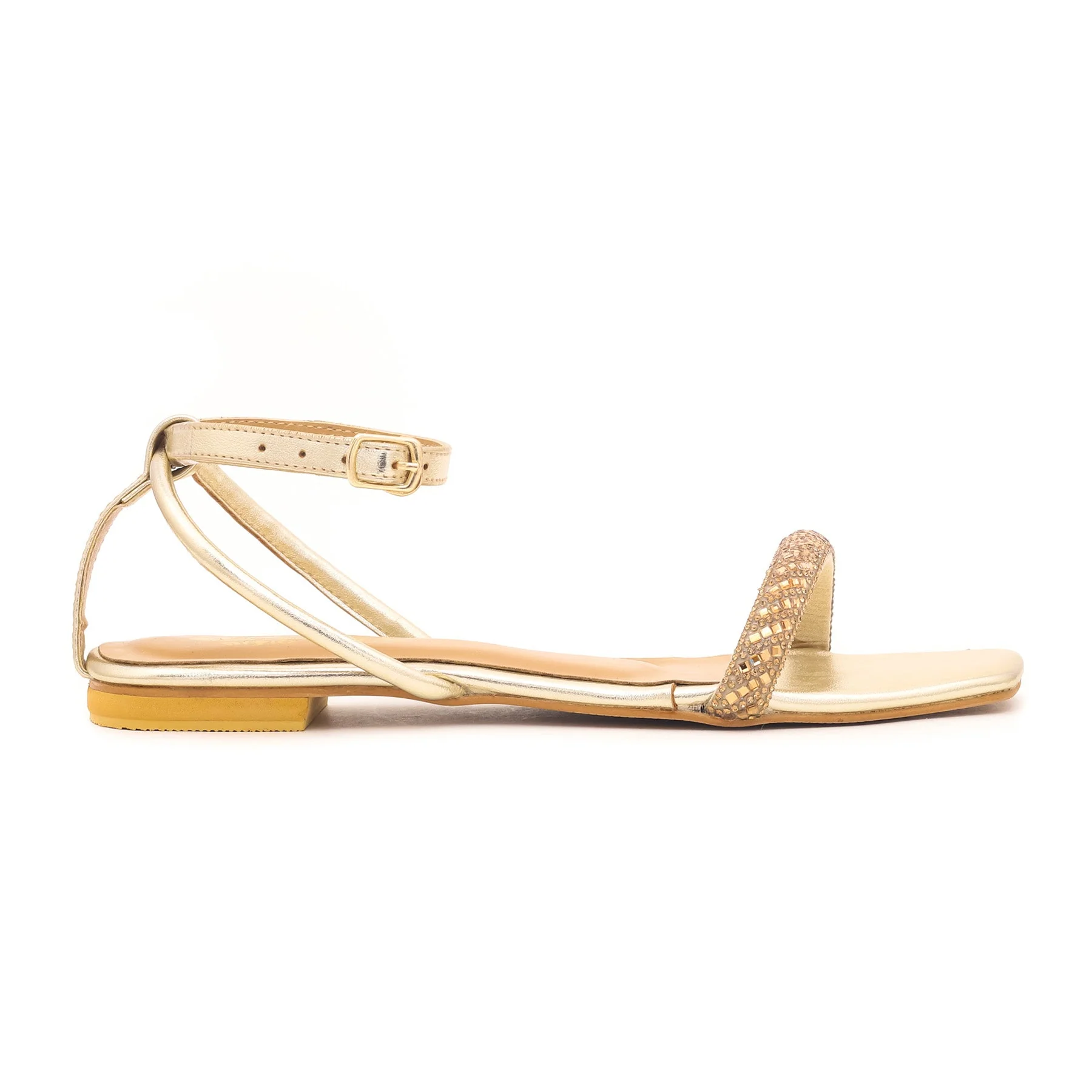 Golden Fancy Sandal FN5426 - Image 2