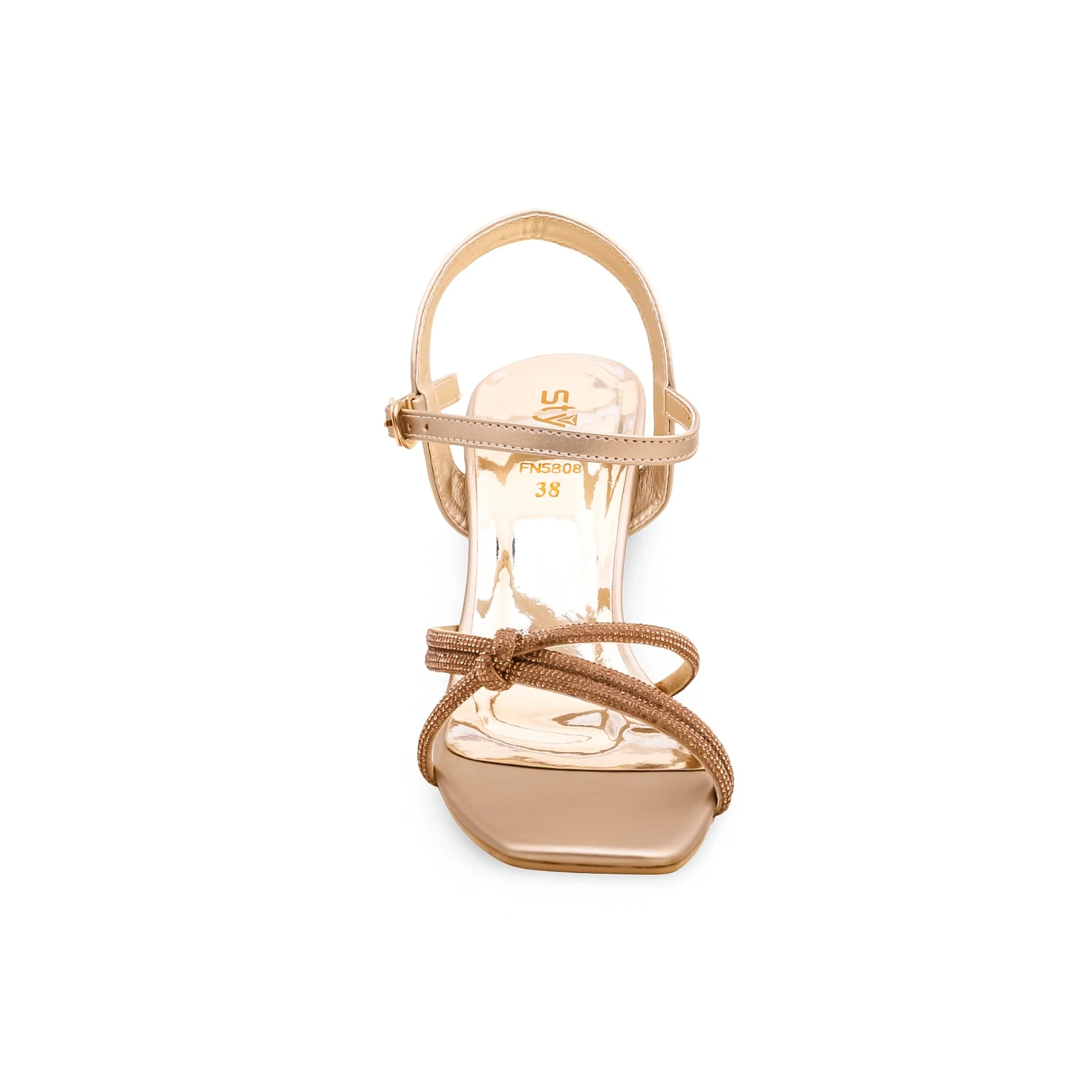 Golden Fancy Sandal FN5808 - Image 3