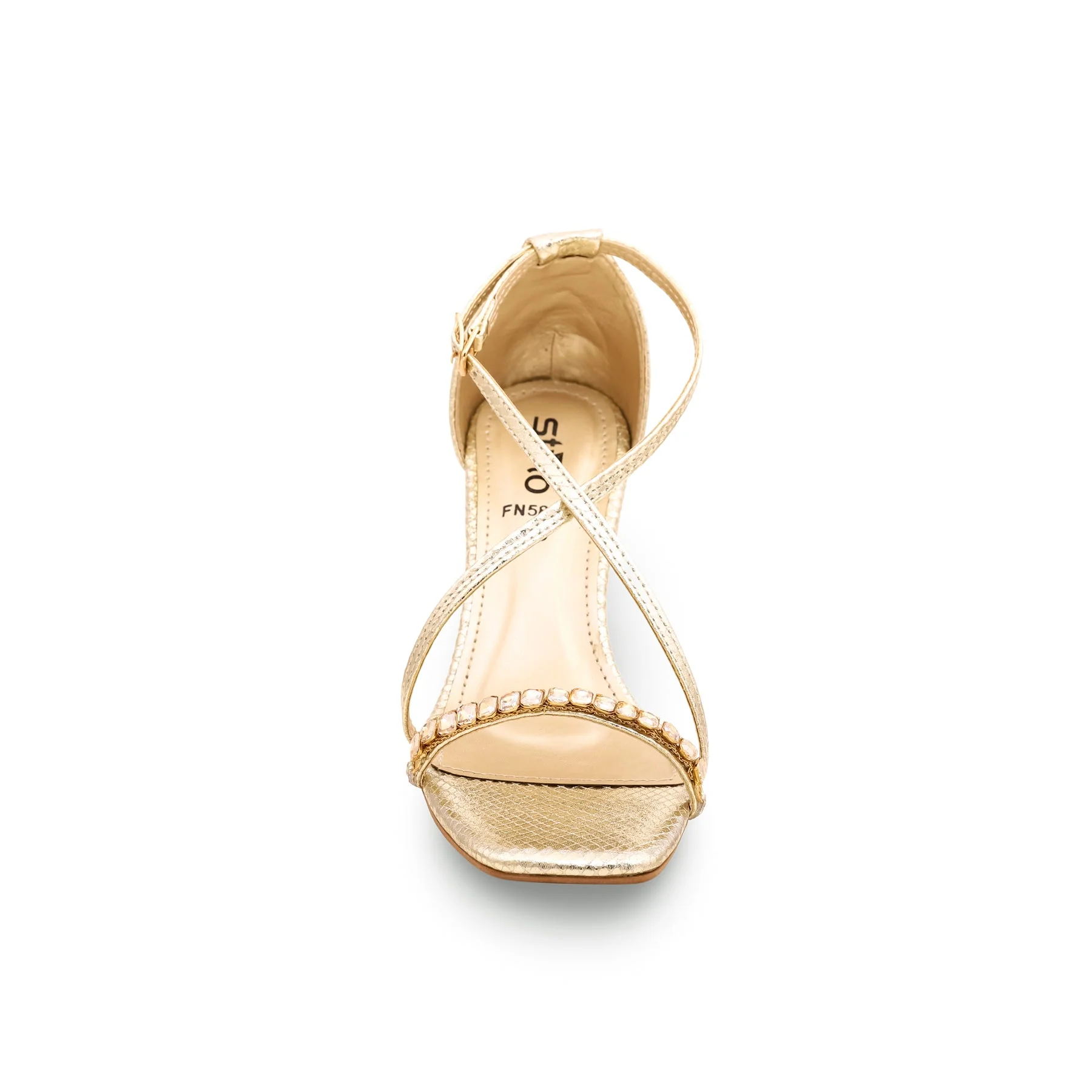 Golden Fancy Sandal FN5874 - Image 3