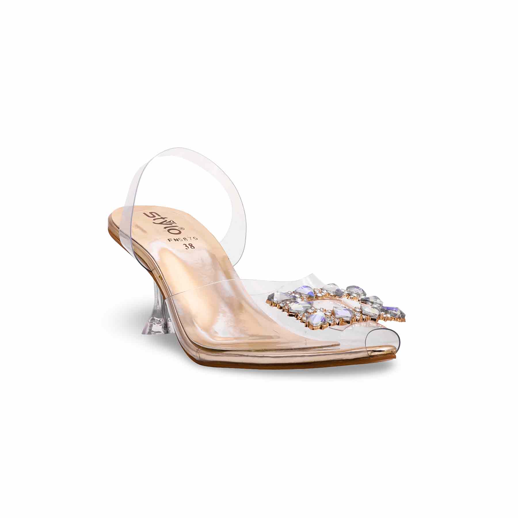 Golden Fancy Sandal FN5875 - Image 2