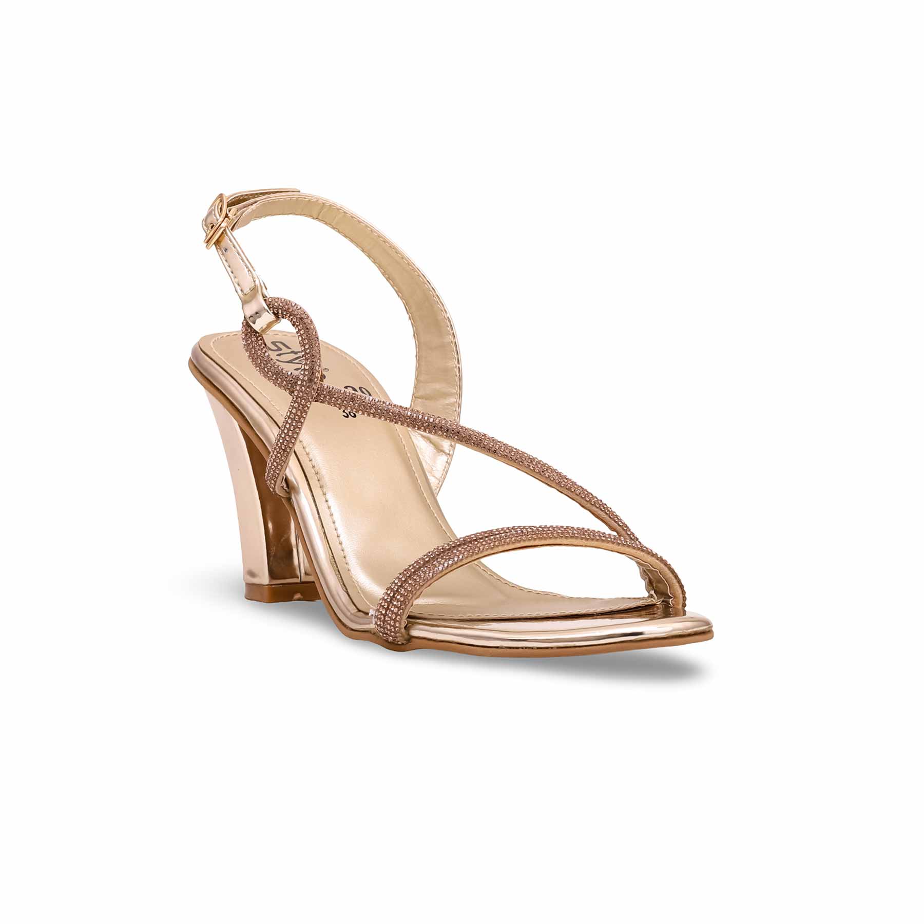 Golden Fancy Sandal FN5890 - Image 2