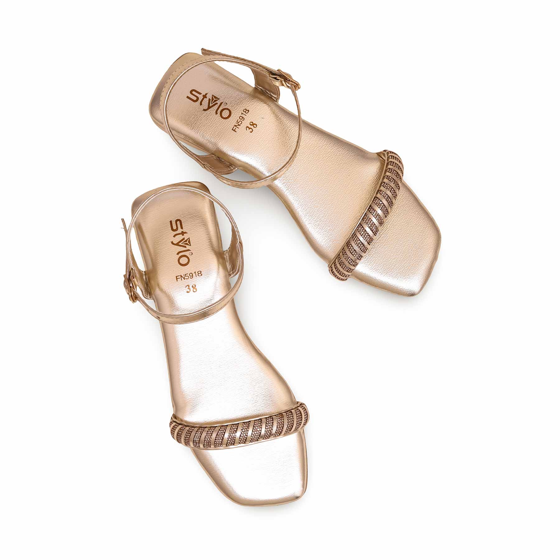 Golden Fancy Sandal FN5918 - Image 5