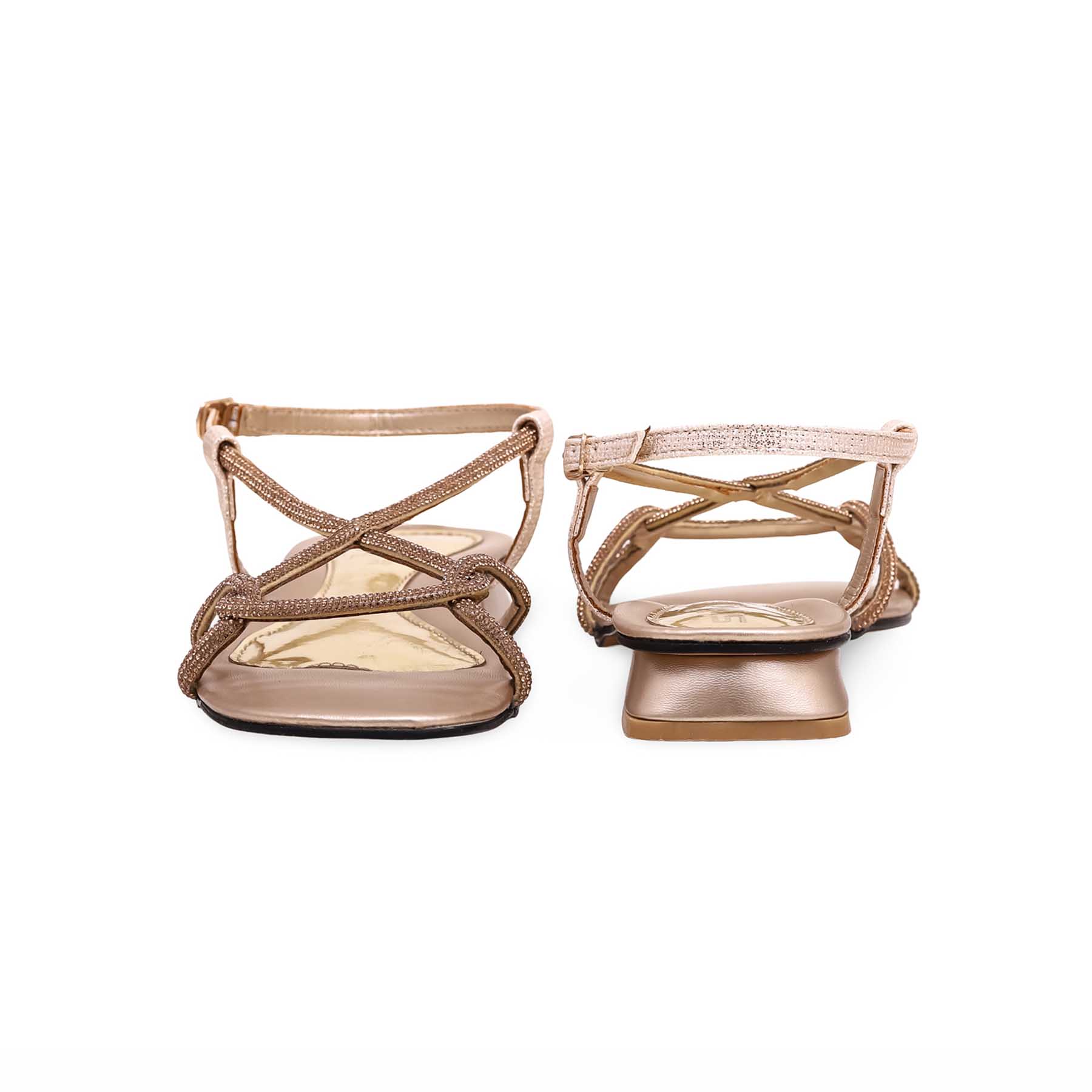 Golden Fancy Sandal FN5922 - Image 4