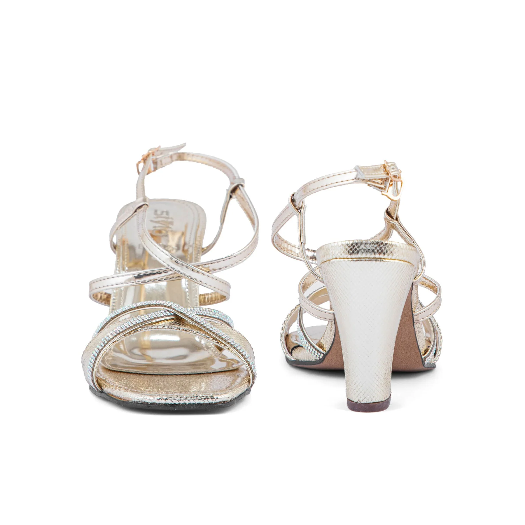Golden Fancy Sandal FN5928 - Image 4