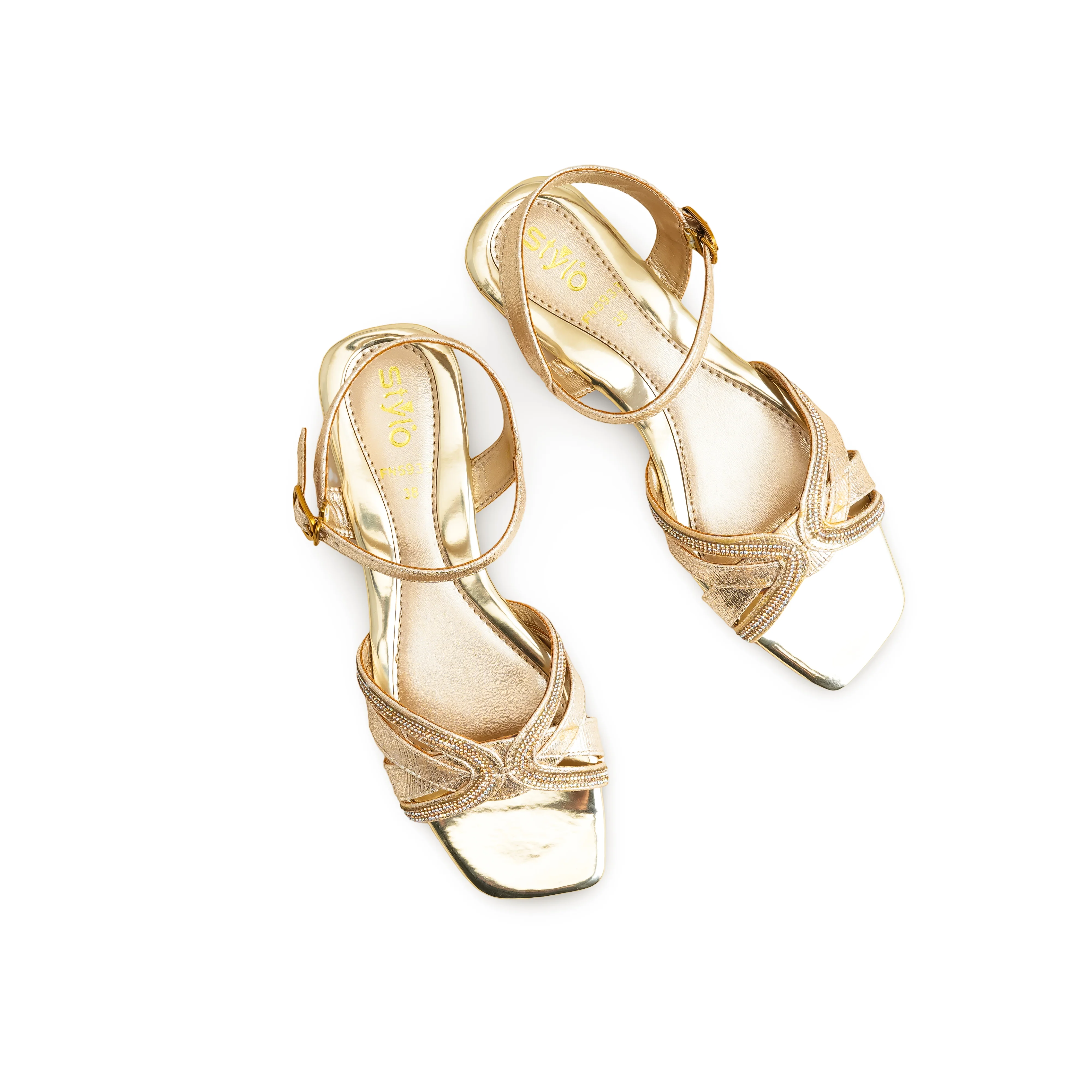 Golden Fancy Sandal FN5933 - Image 4