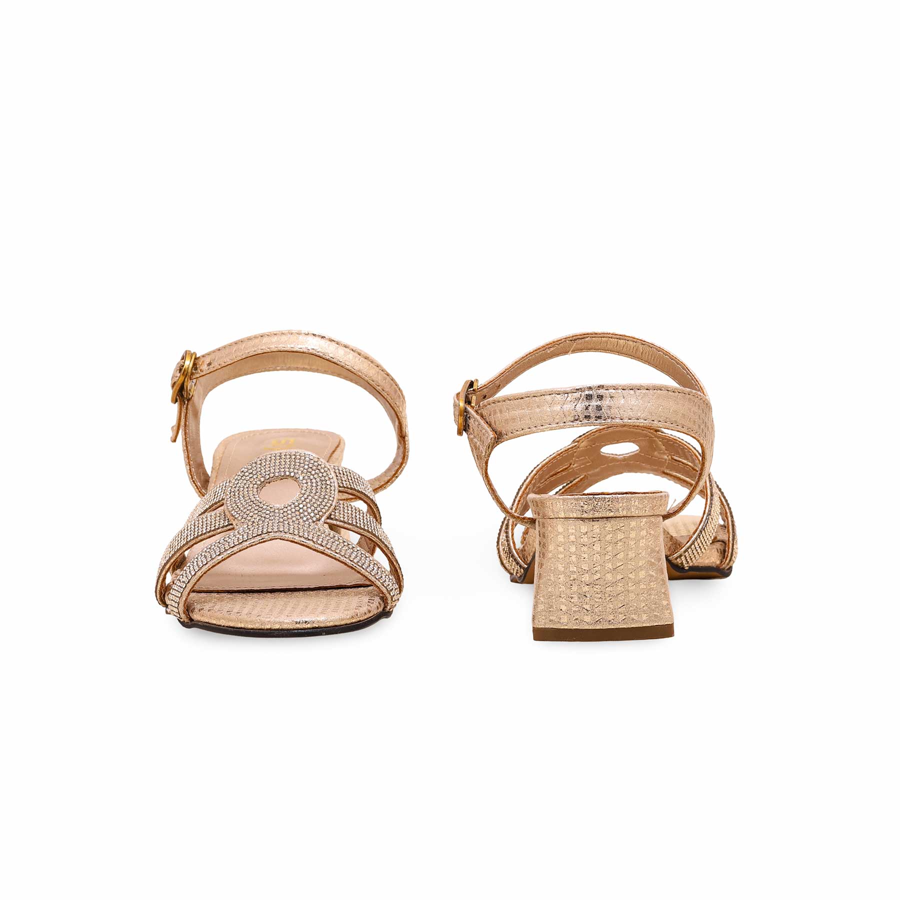 Golden Fancy Sandal FN5934 - Image 4