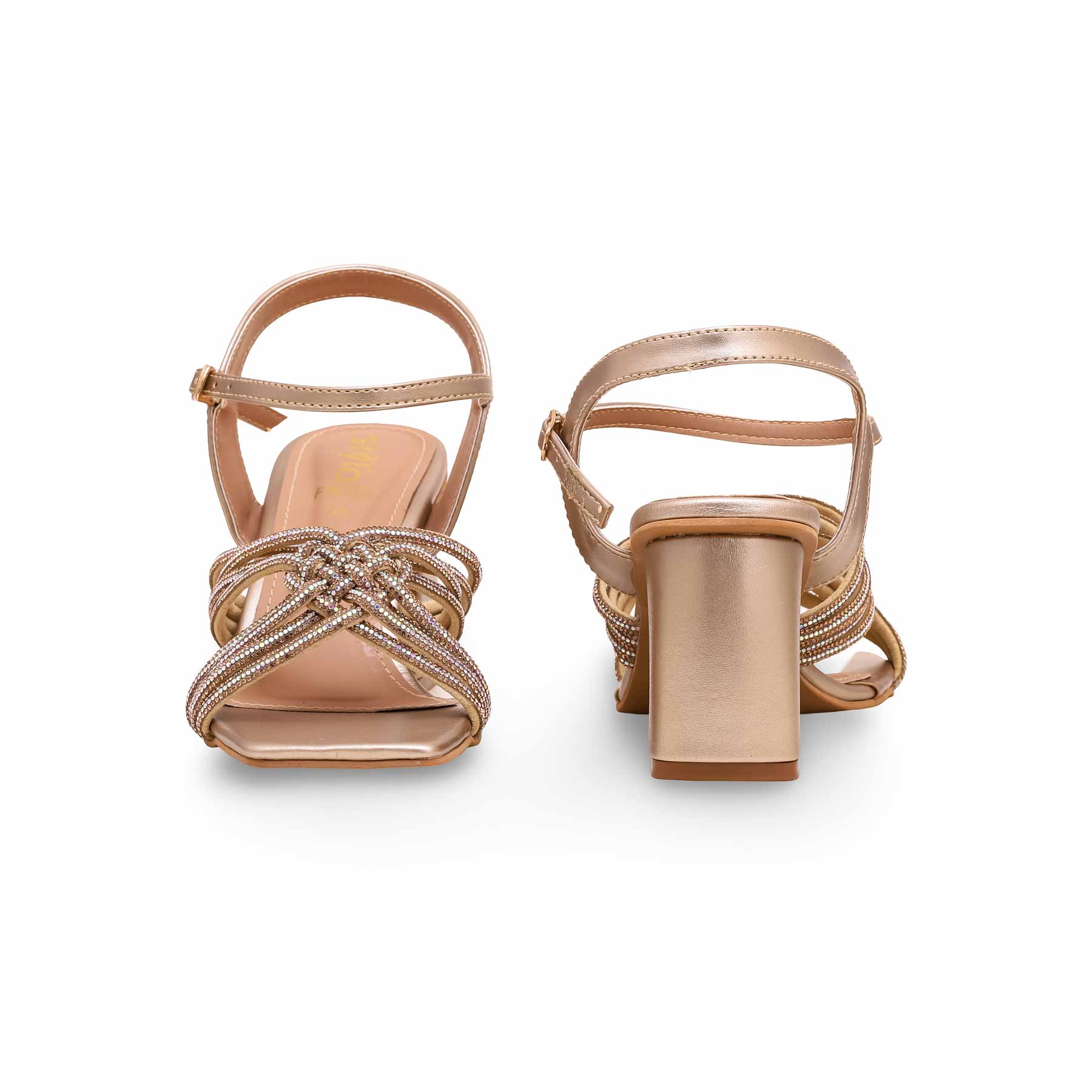 Golden Fancy Sandal FN5958 - Image 4