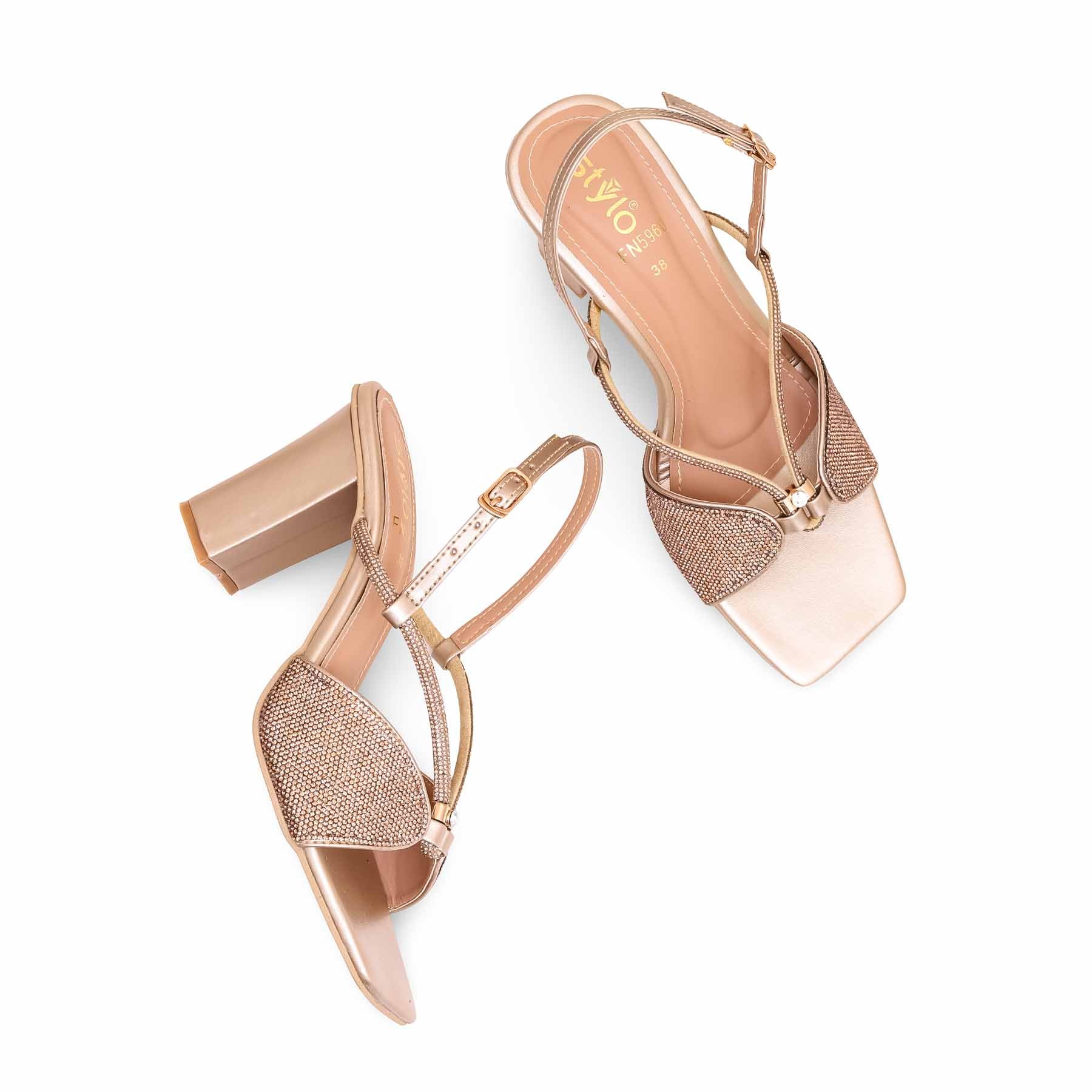 Golden Fancy Sandal FN5960 - Image 5