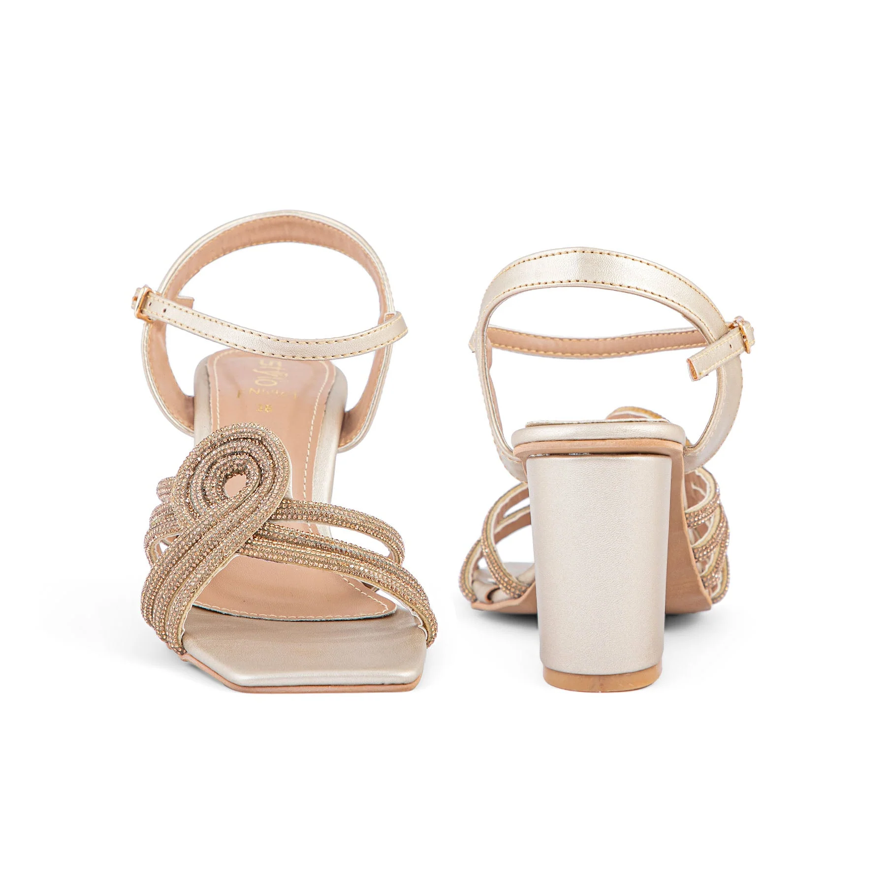 Golden Fancy Sandal FN5961 - Image 3