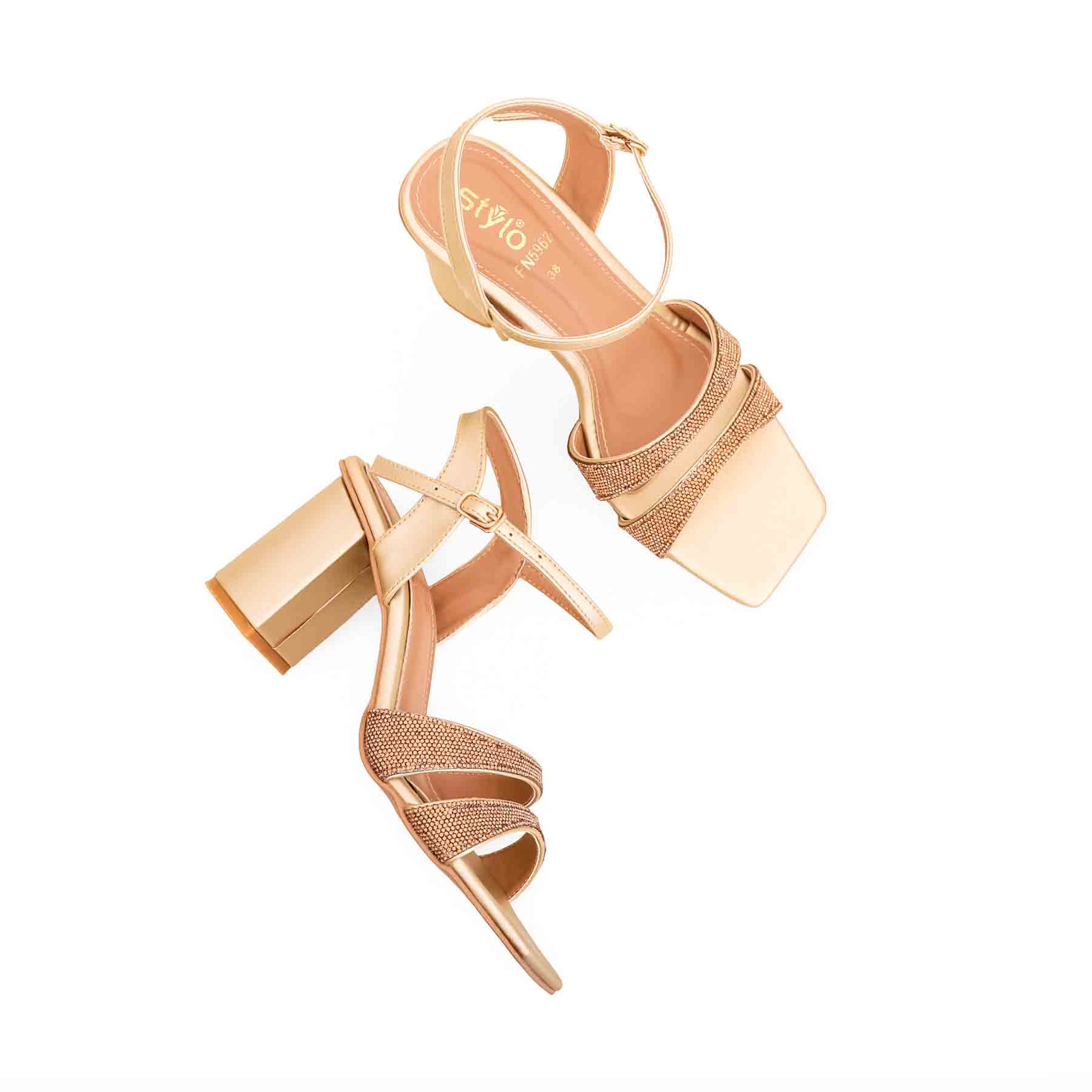 Golden Fancy Sandal FN5962 - Image 4
