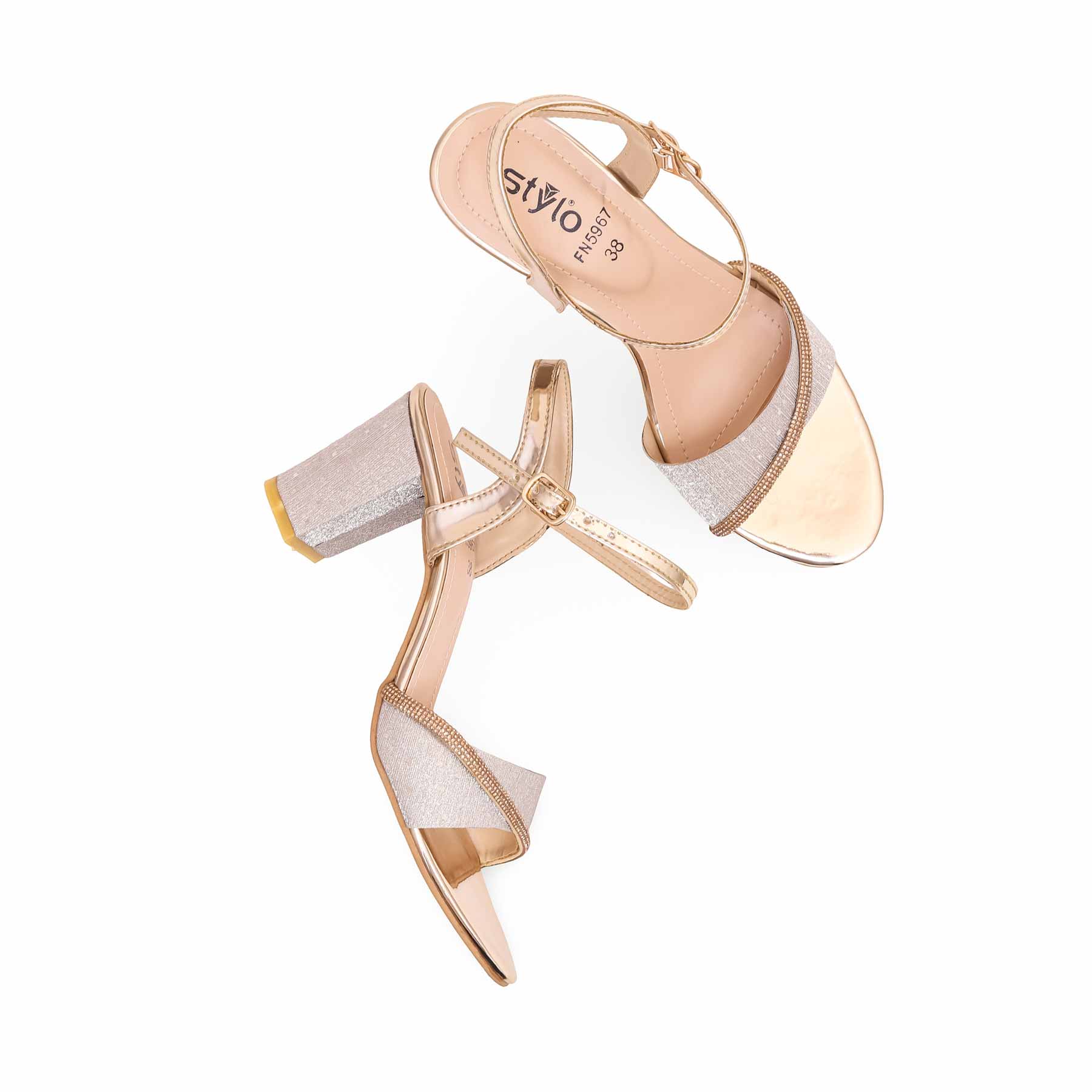Golden Fancy Sandal FN5967 - Image 4