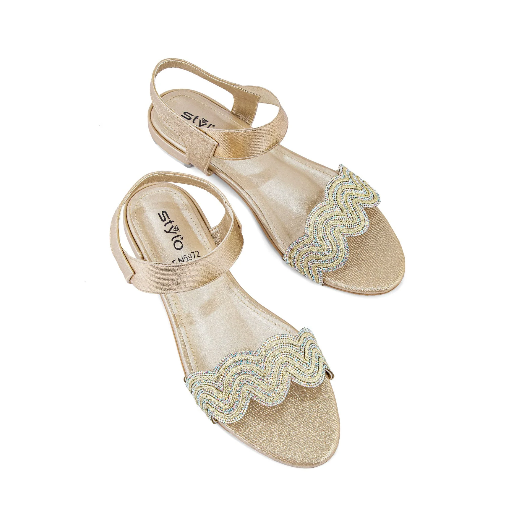 Golden Fancy Sandal FN5972 - Image 4