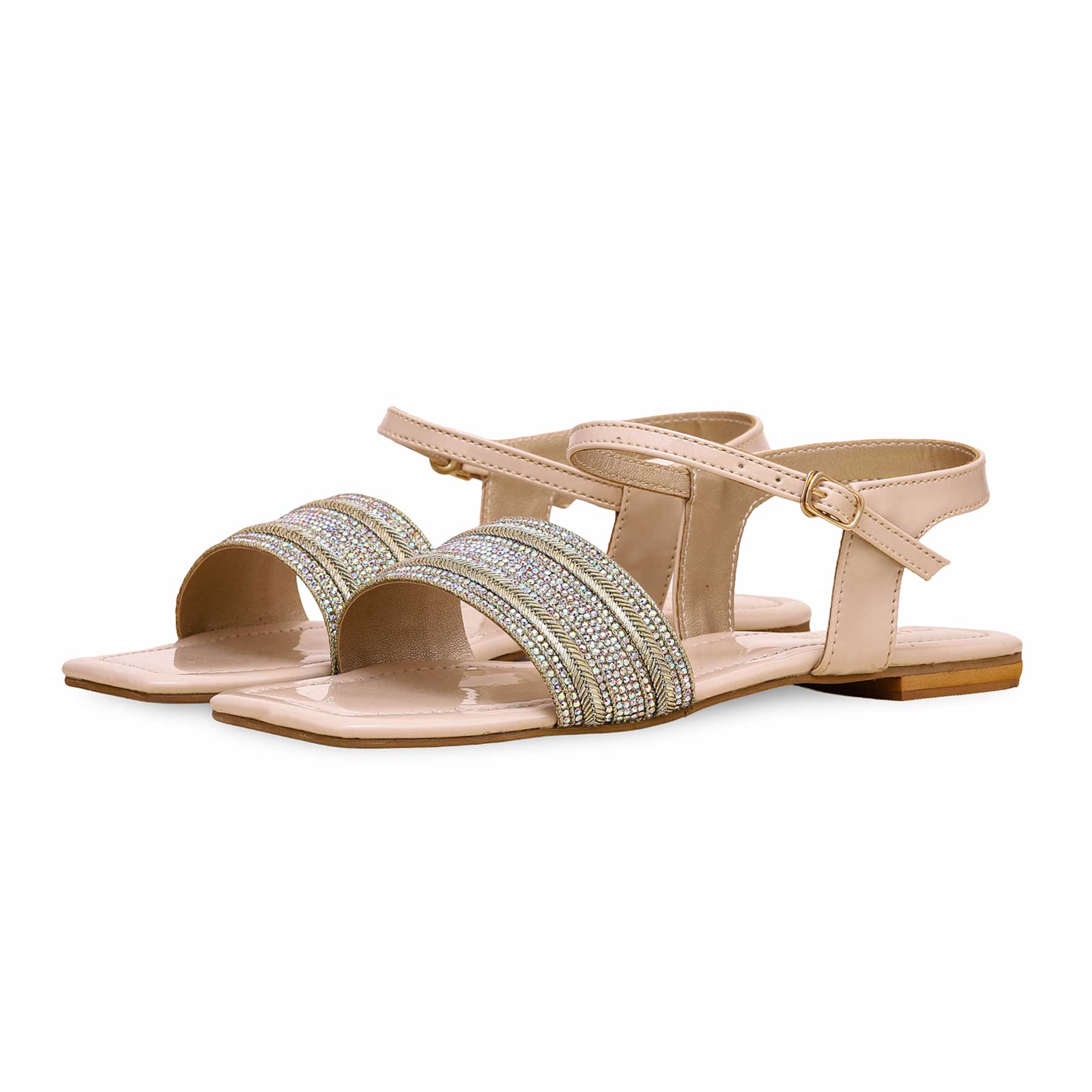 Golden Fancy Sandal FN5977 - Image 2
