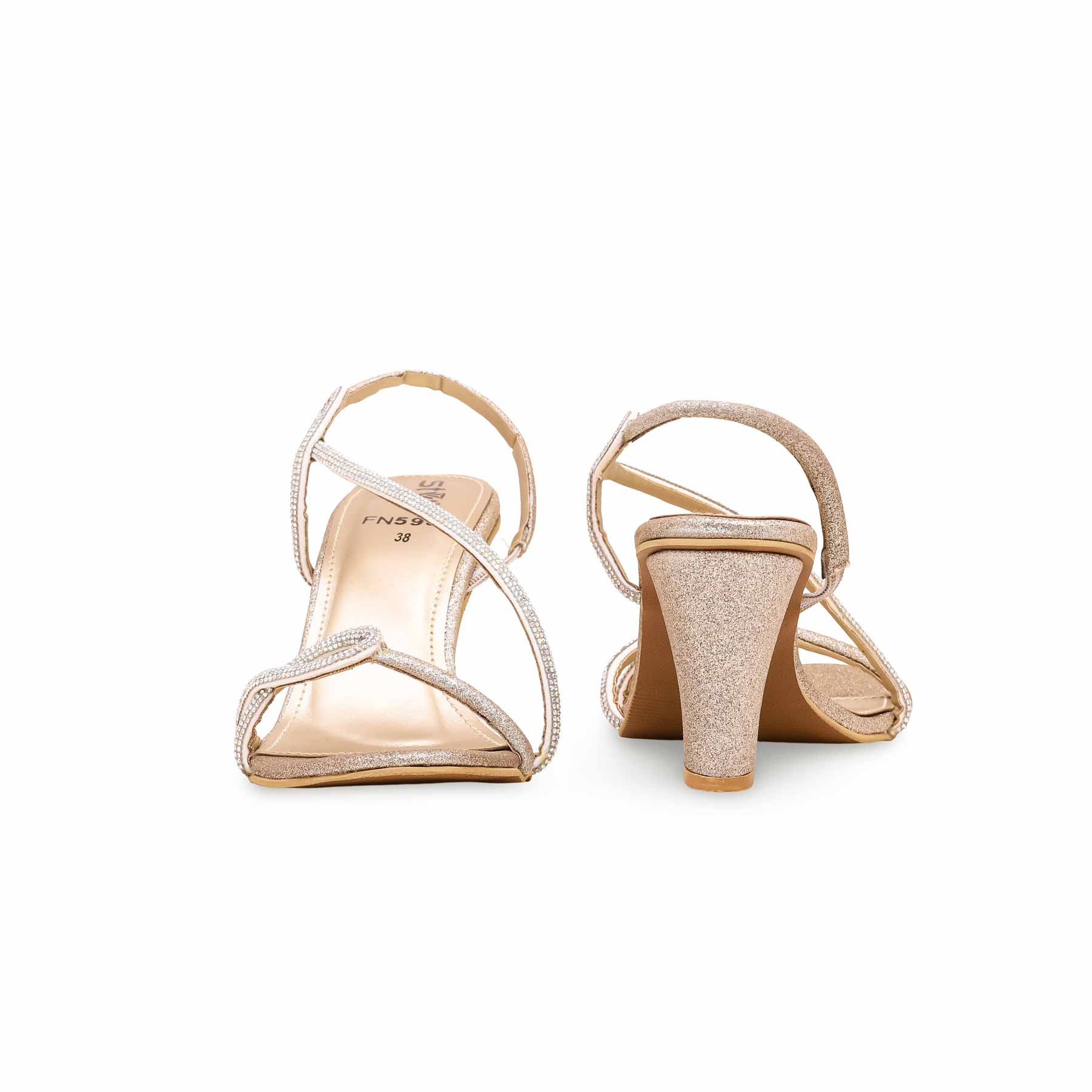 Golden Fancy Sandal FN5983 - Image 3