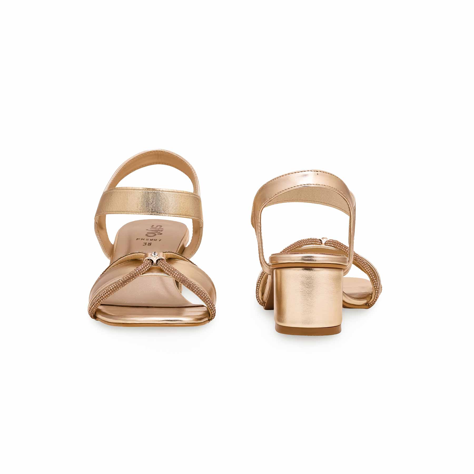Golden Fancy Sandal FN5987 - Image 3