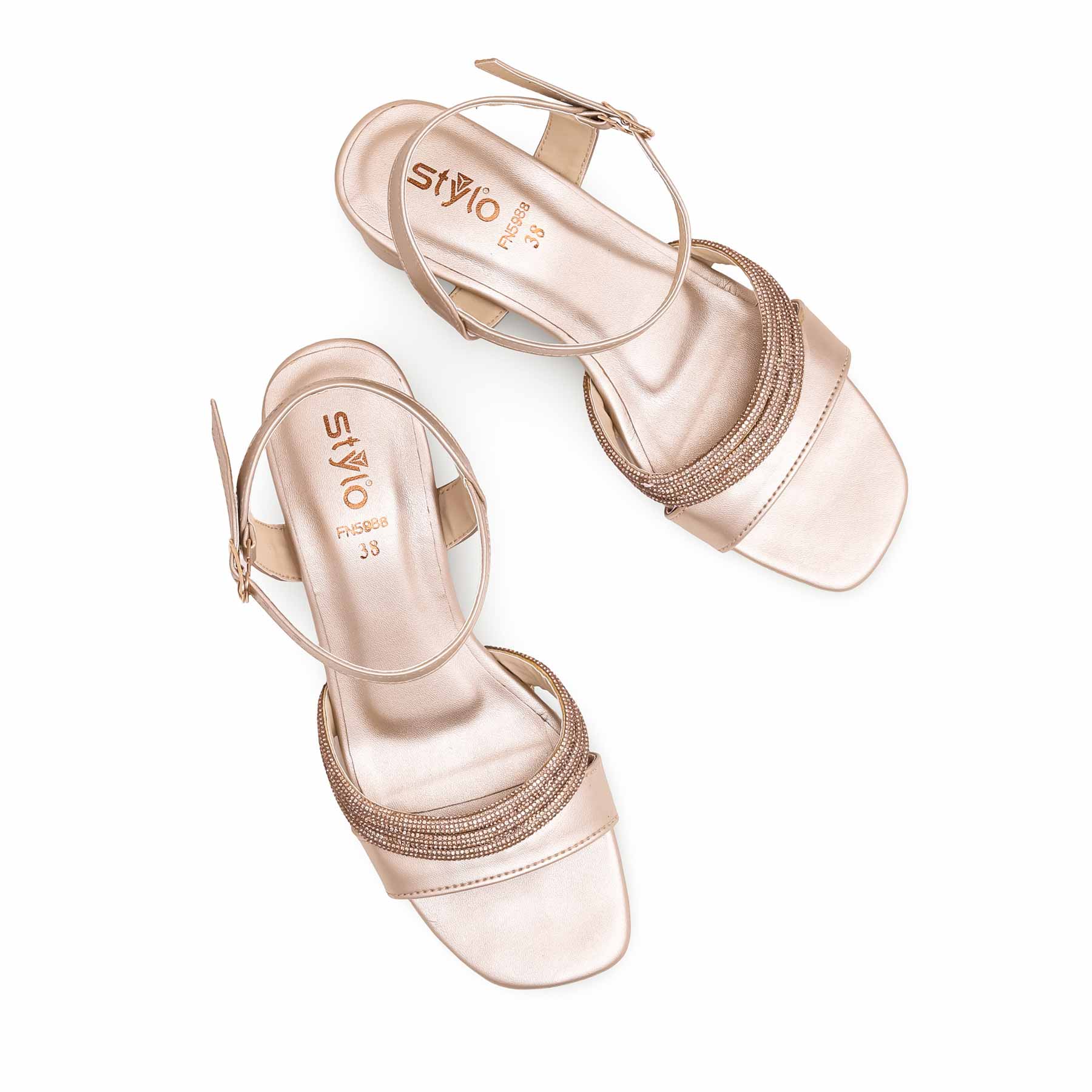 Golden Fancy Sandal FN5988 - Image 5