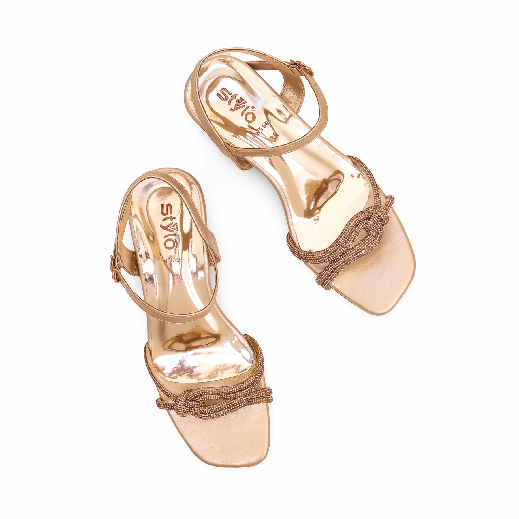 Golden Fancy Sandal FN5999 - Image 4