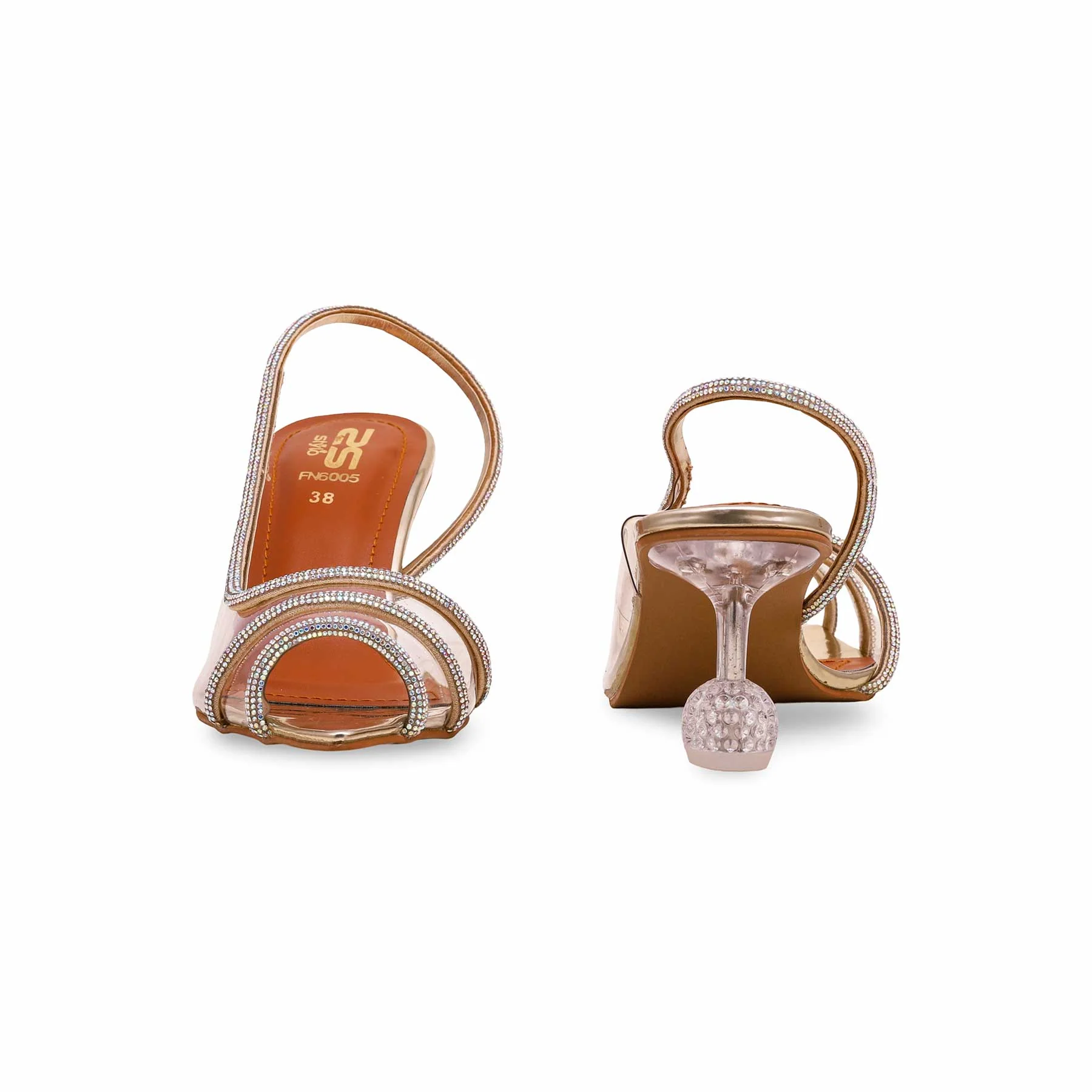Golden Fancy Sandal FN6005 - Image 3