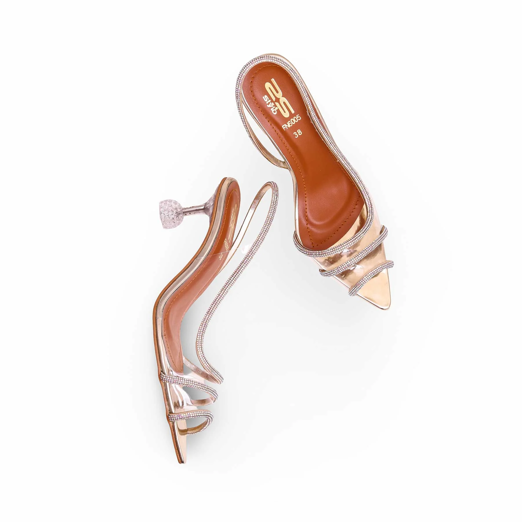 Golden Fancy Sandal FN6005 - Image 4