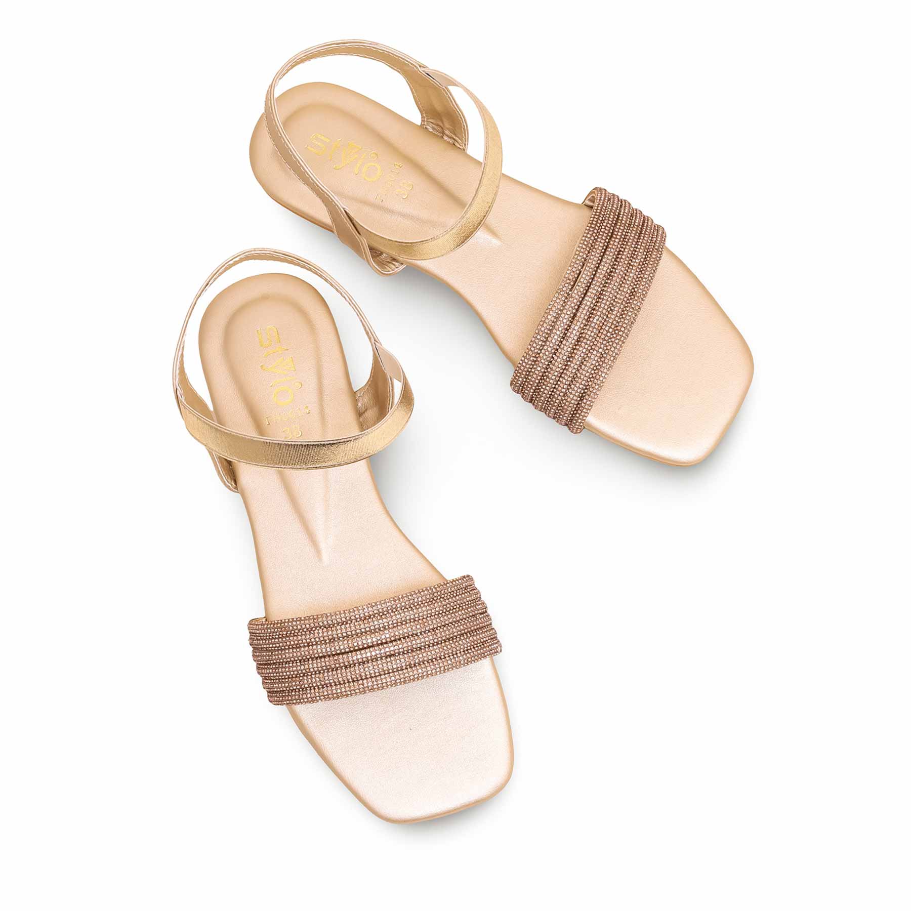 Golden Fancy Sandal FN6014 - Image 4