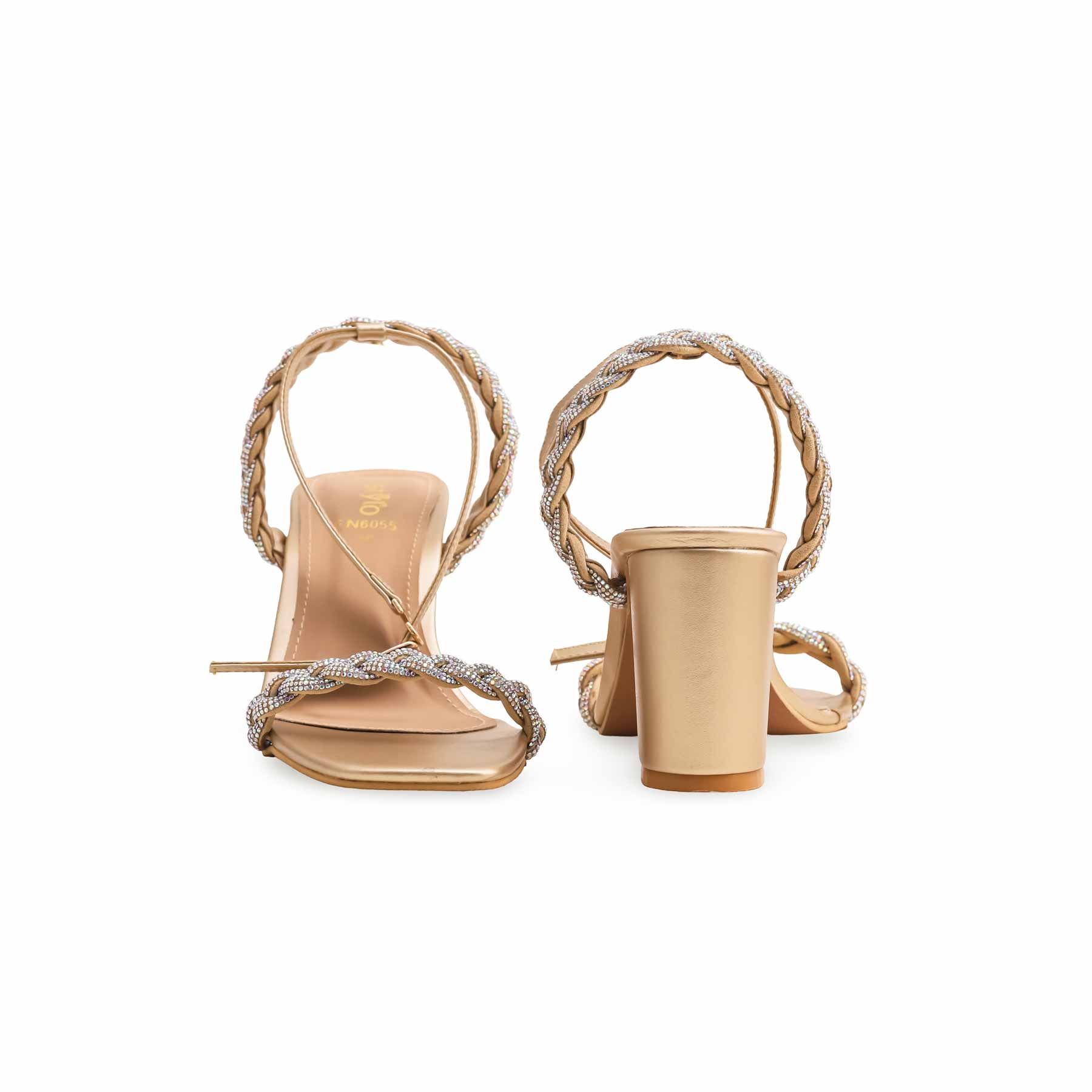 Golden Fancy Sandal FN6055 - Image 4