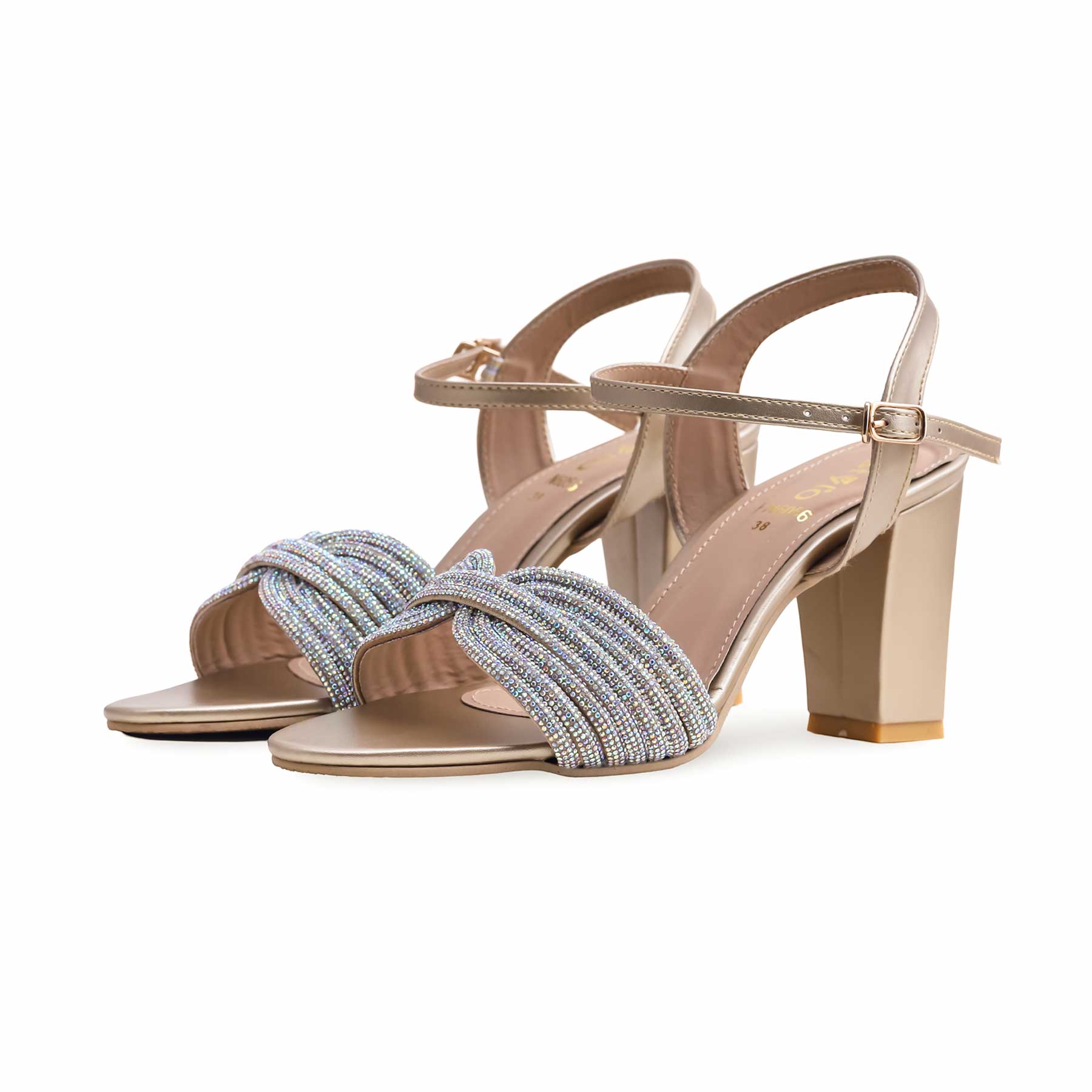 Golden Fancy Sandal FN6056 - Image 3