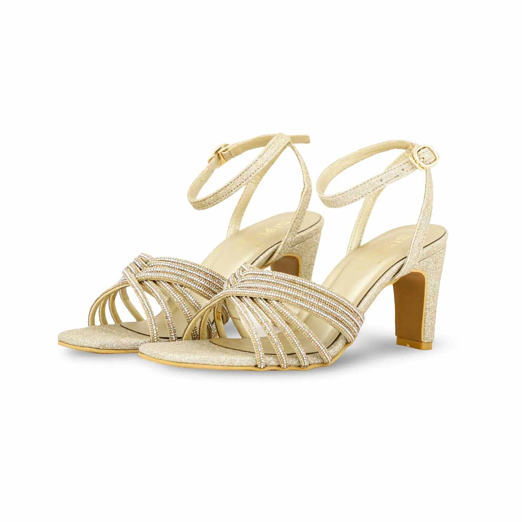 Golden Fancy Sandal FN6078 - Image 3