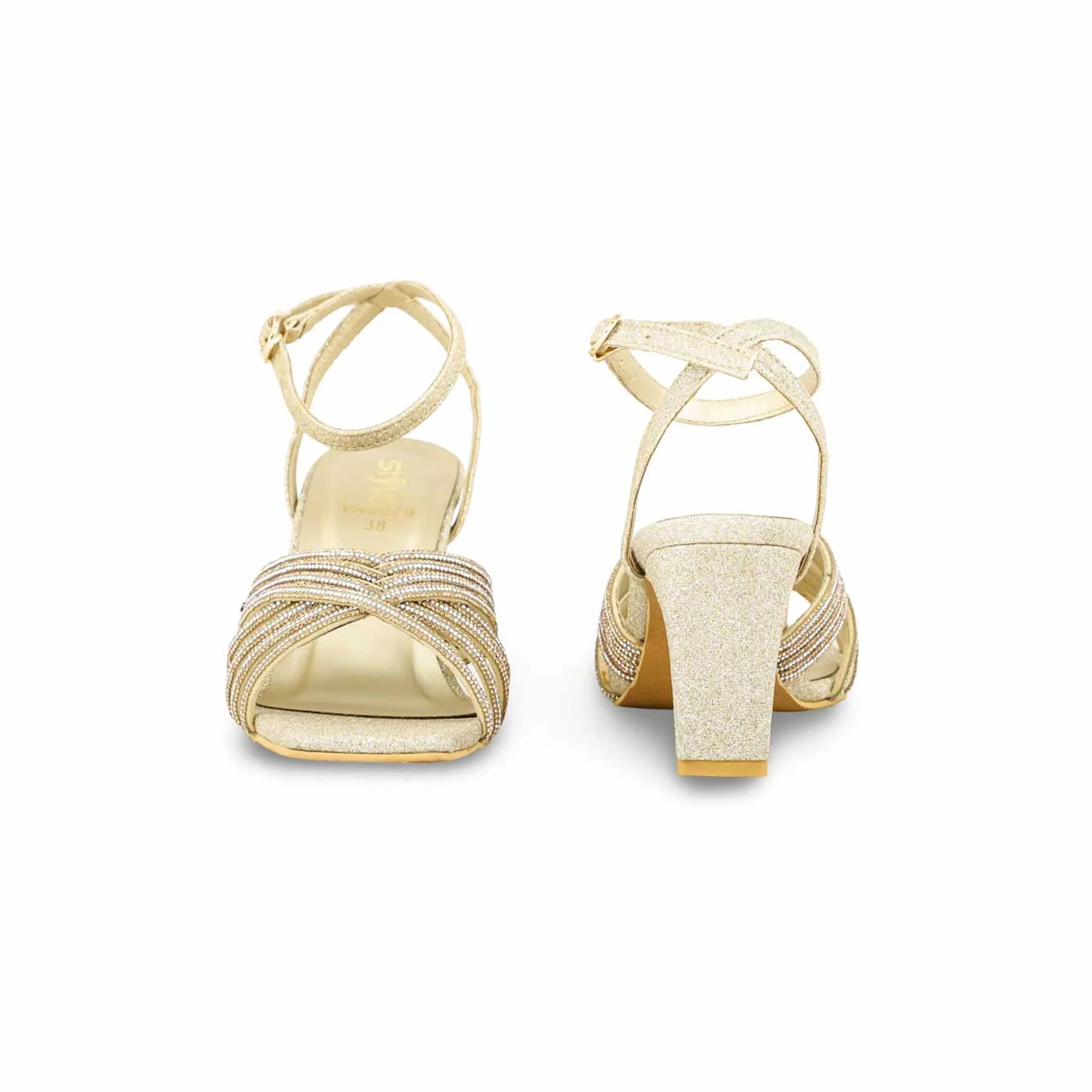 Golden Fancy Sandal FN6078 - Image 4