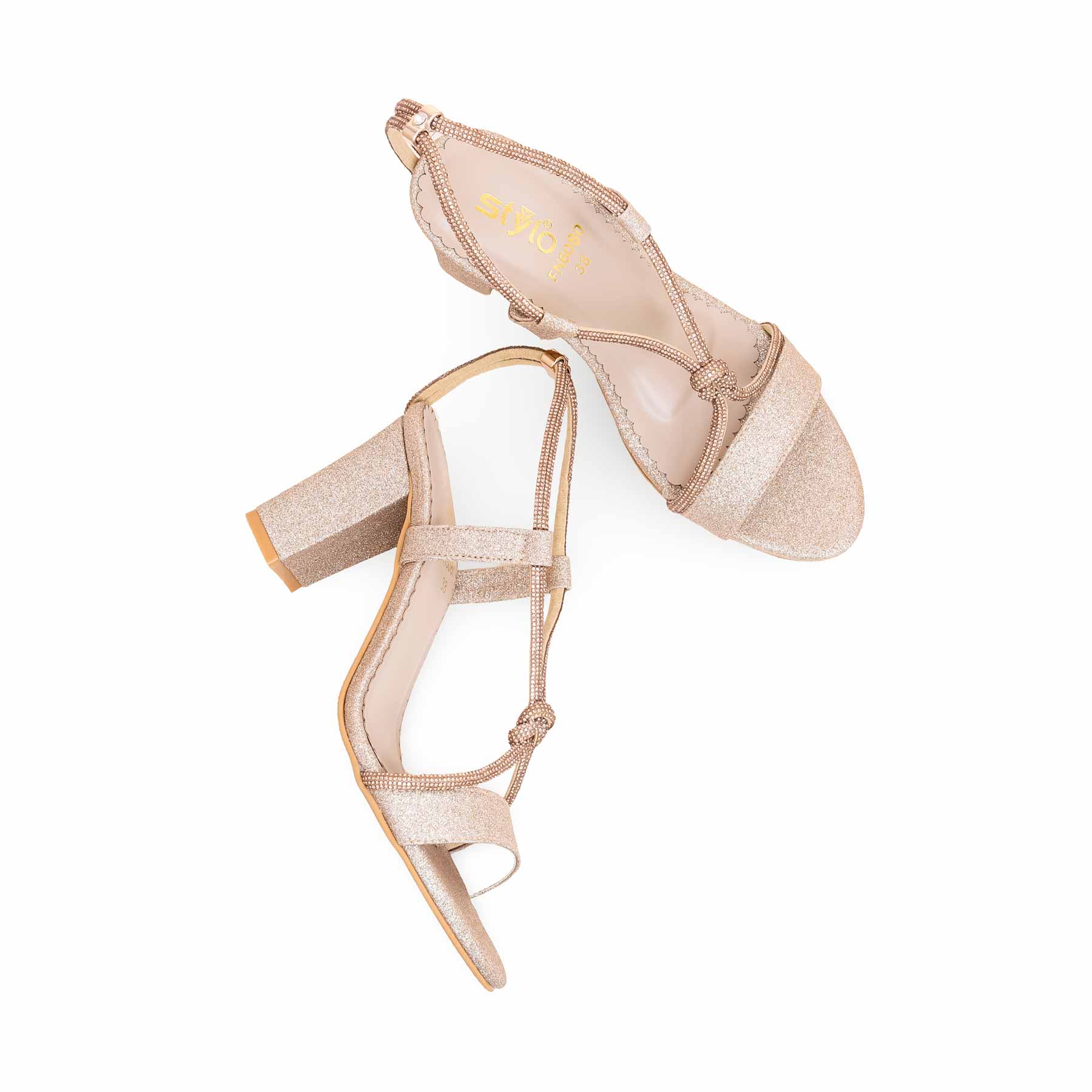 Golden Fancy Sandal FN6080 - Image 5