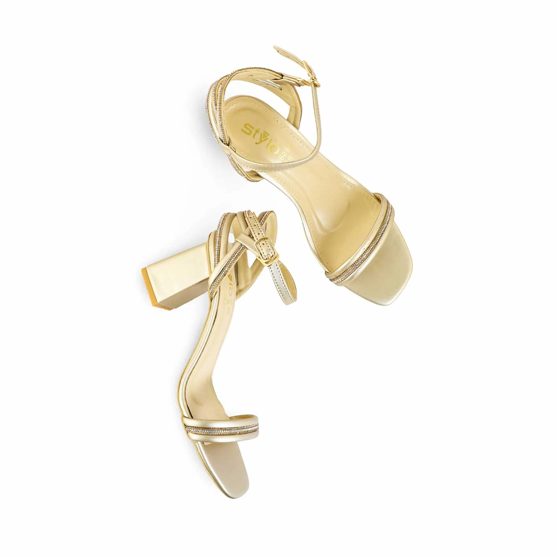 Golden Fancy Sandal FN6094 - Image 5
